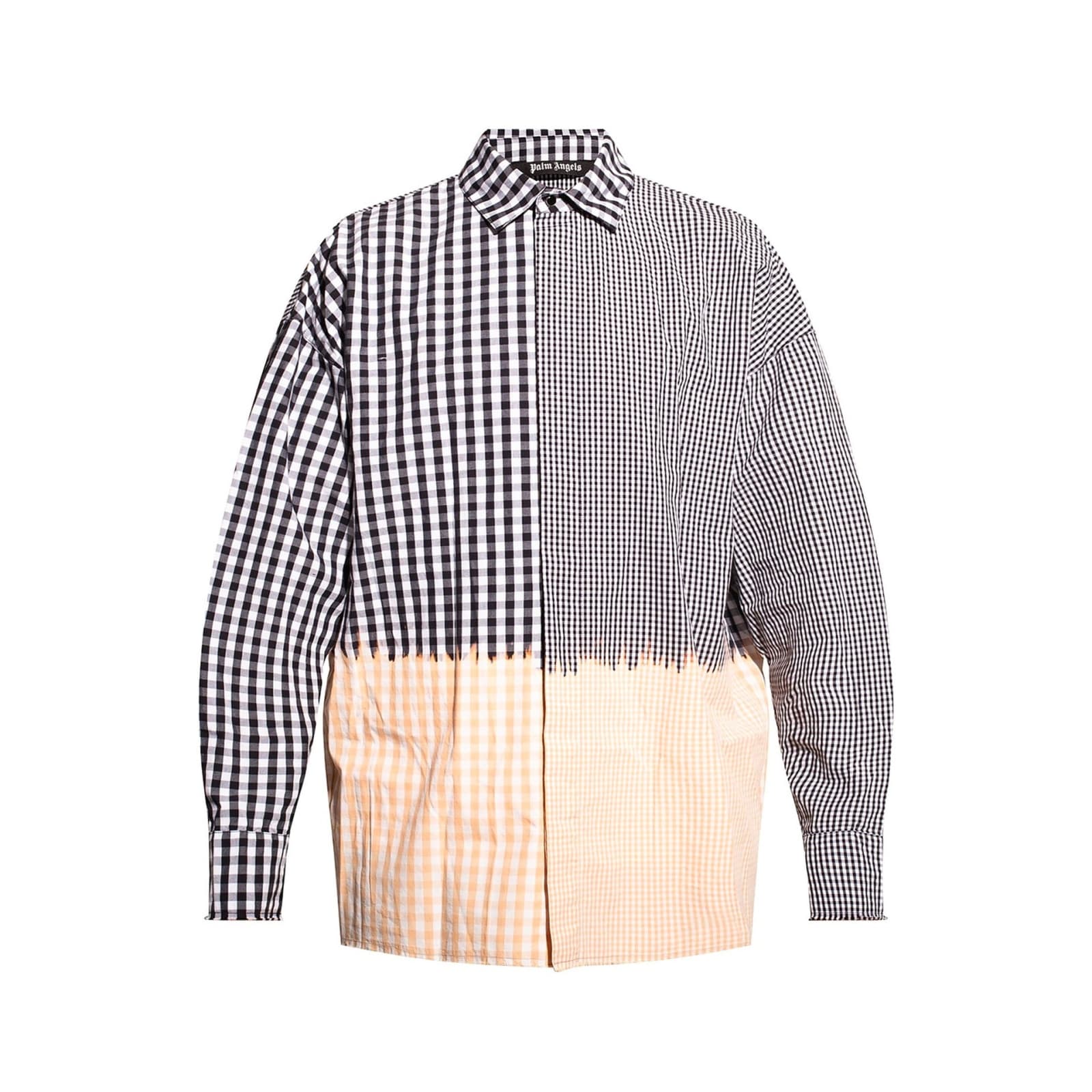 Bleached Effect Checked Shirt