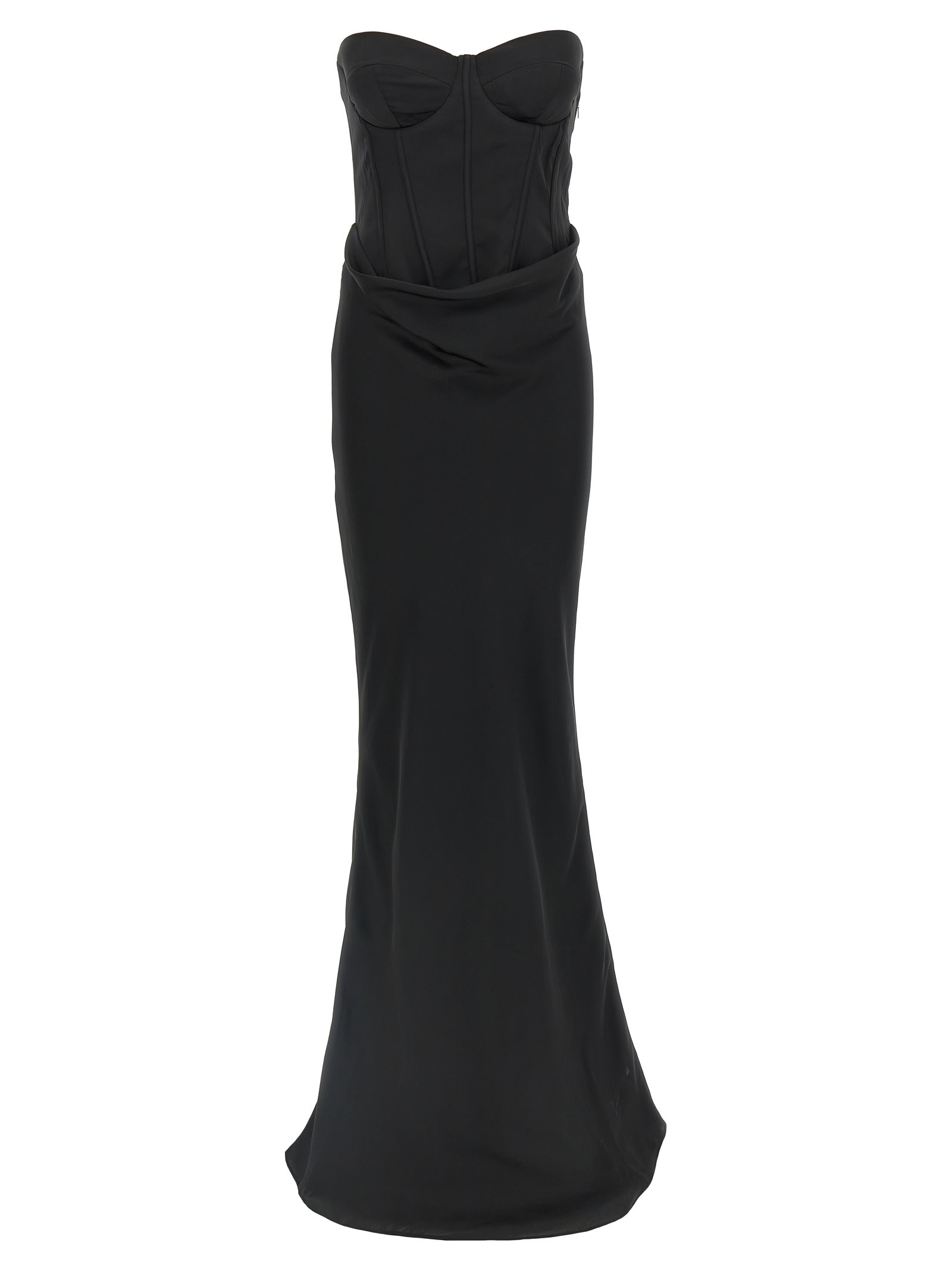 satin Corset Maxi Dress