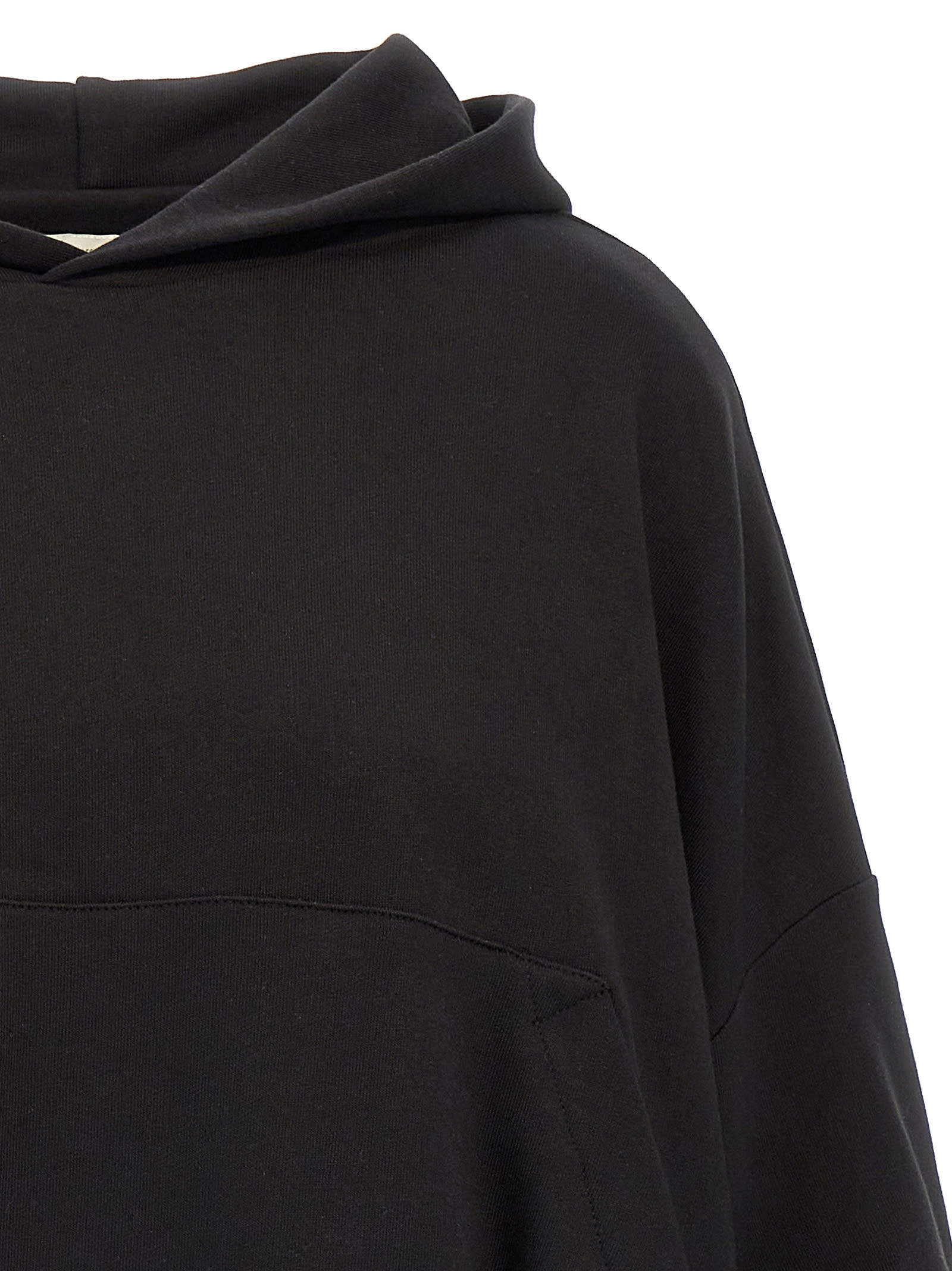 Dries Van Noten Oversized Draped Black Sweatshirt In Black