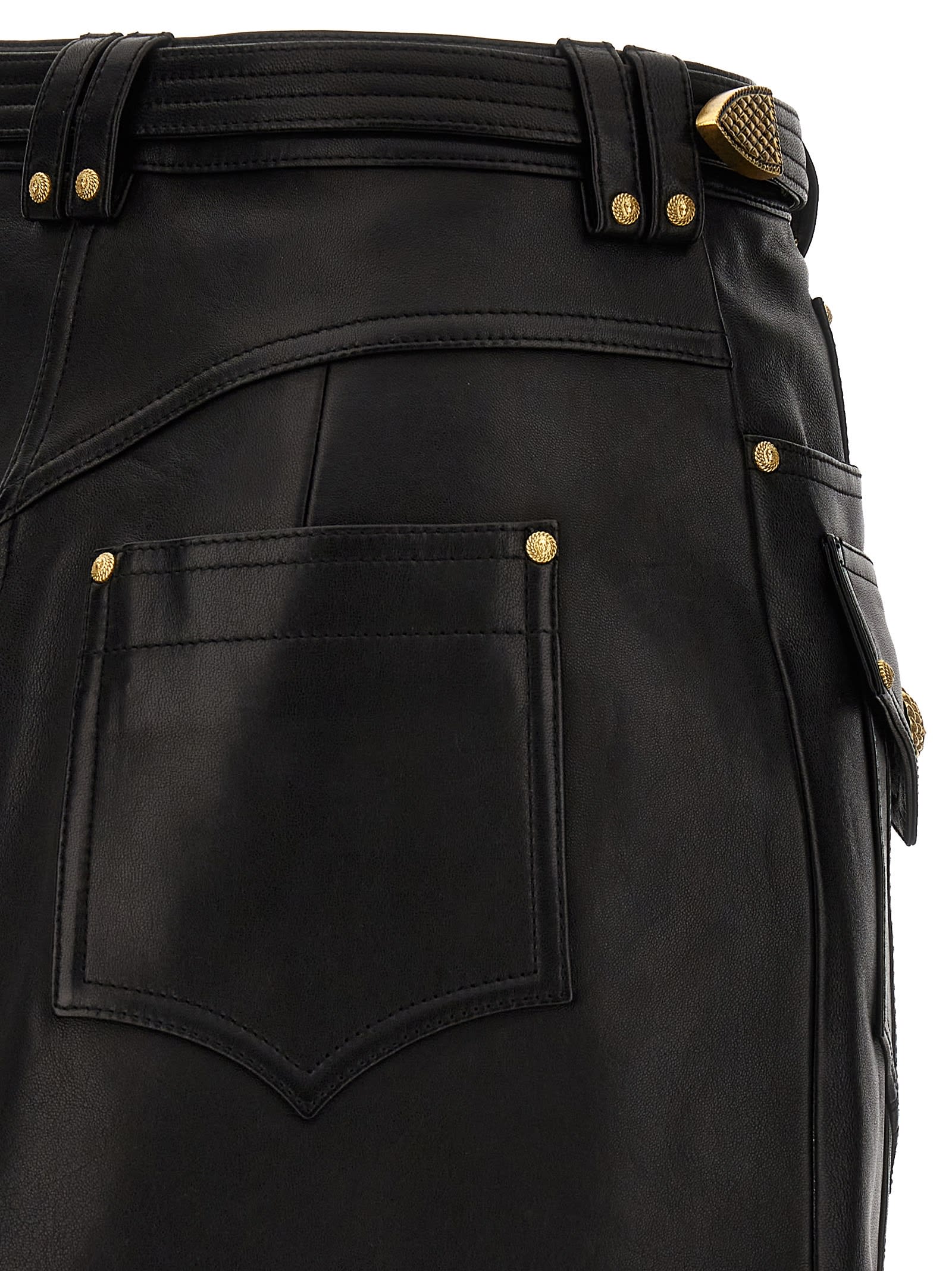 Shop Balmain Western Skirt In Black