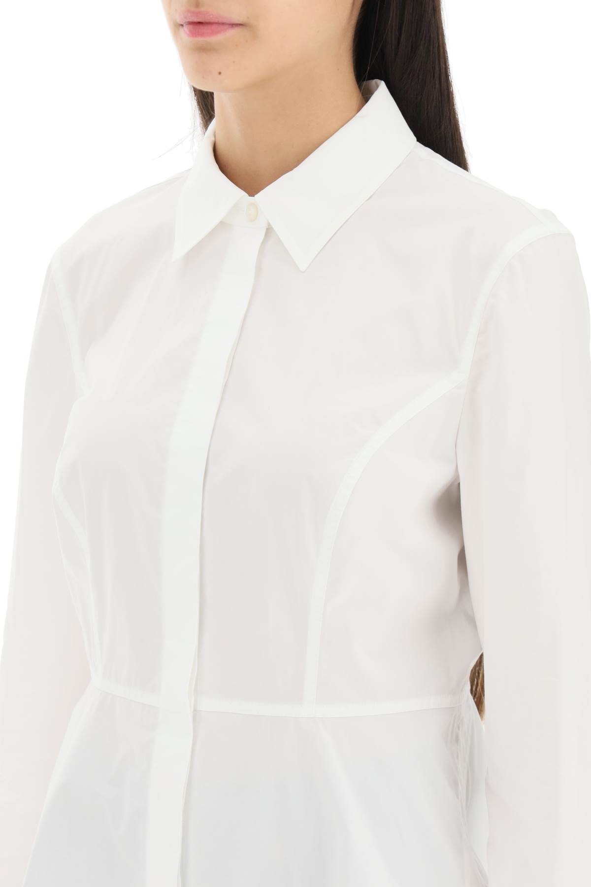 Shop Tory Burch Cotton Poplin Shirt In White (white)