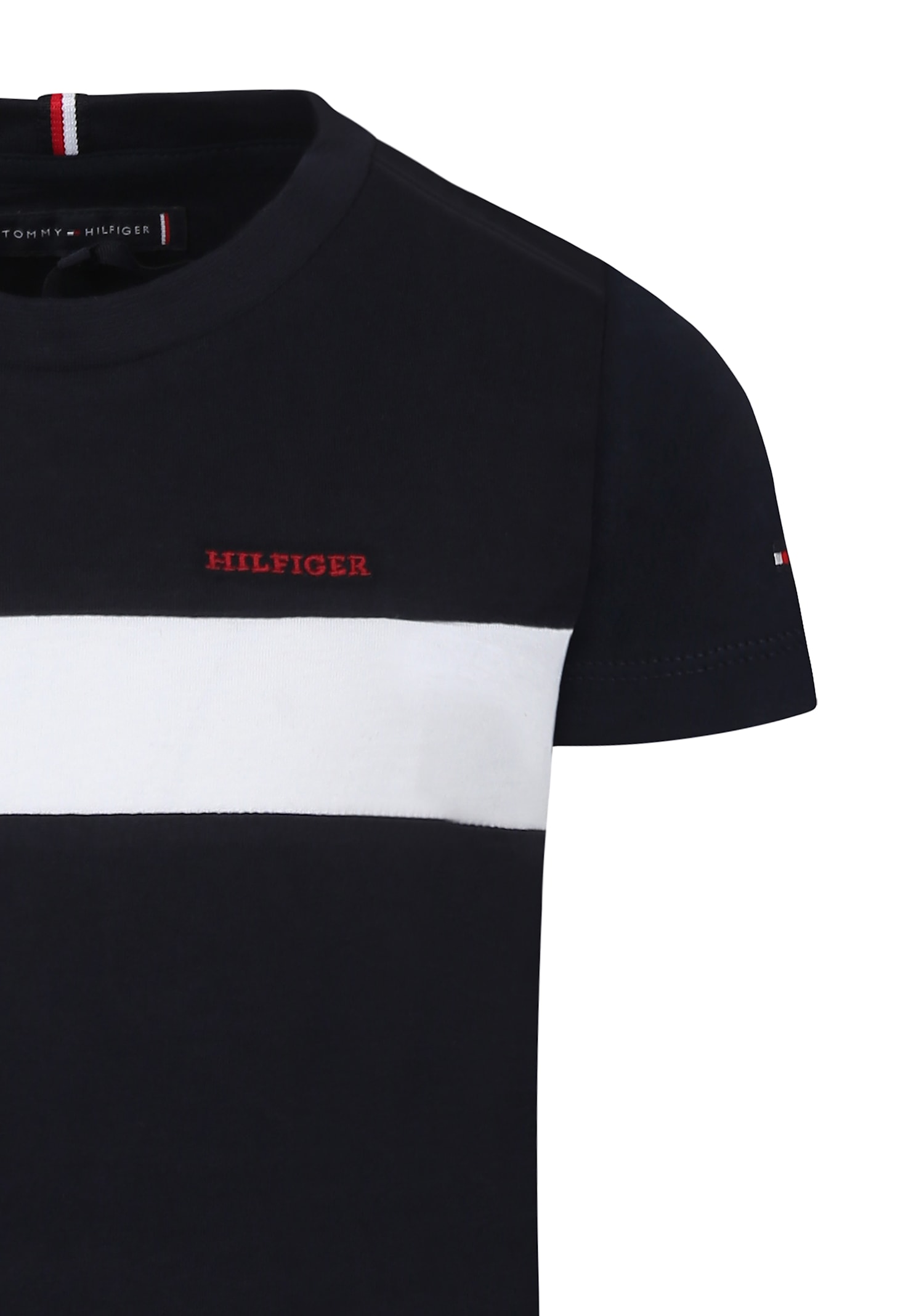 Tommy Hilfiger Blue T-shirt For Boy With Logo In Multi