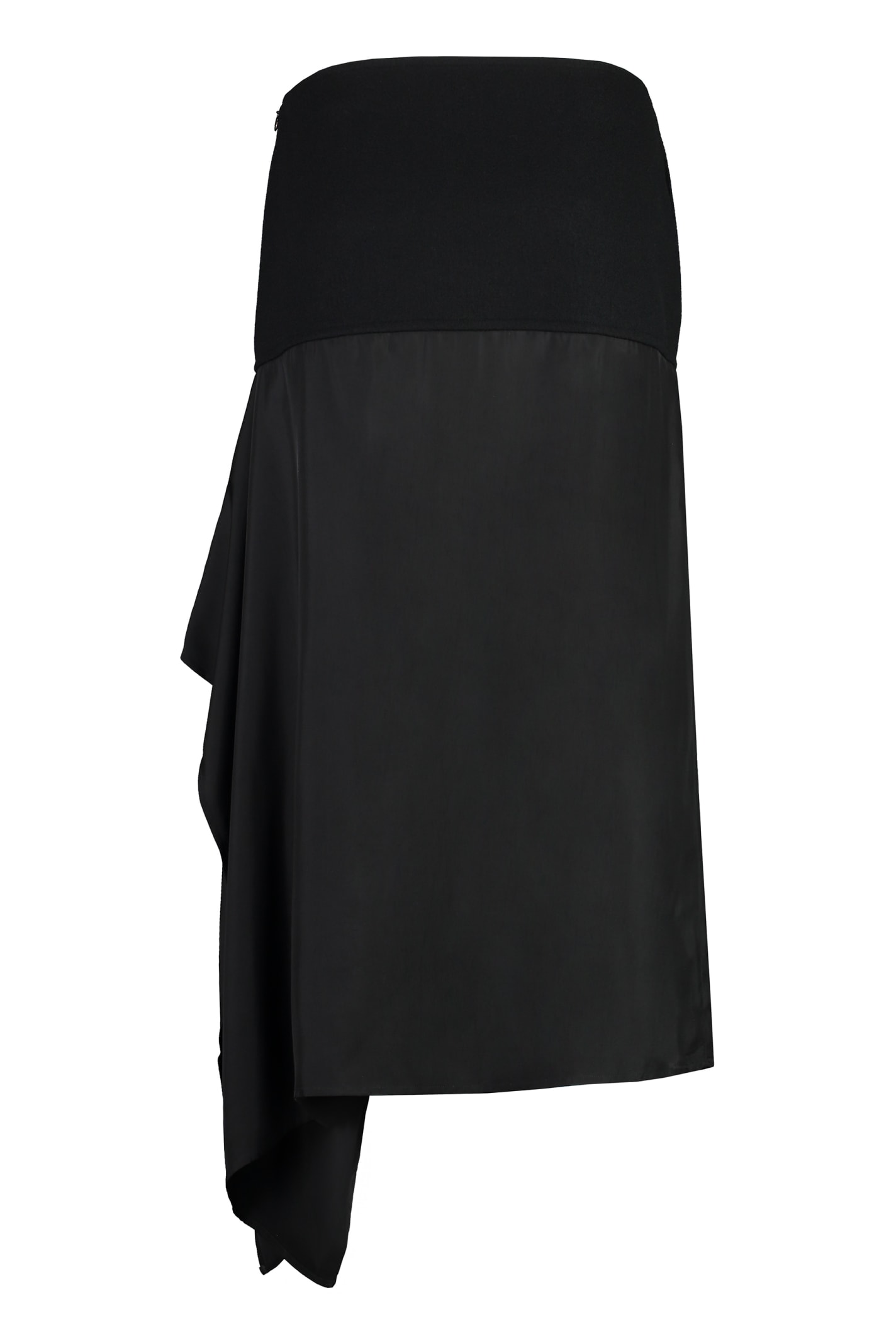 Shop Jil Sander Asymmetric Skirt In Black