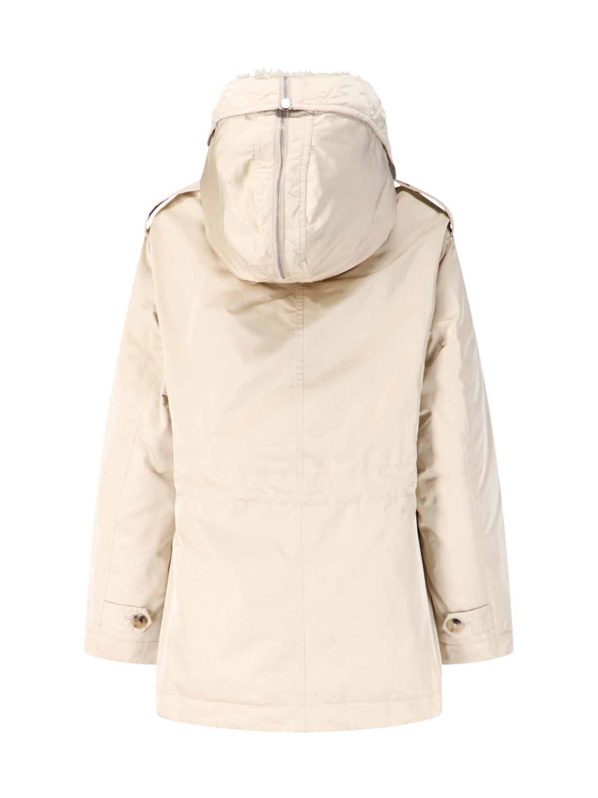 Ermanno Scervino Casual Jacket With Hood And Pockets In Neutral
