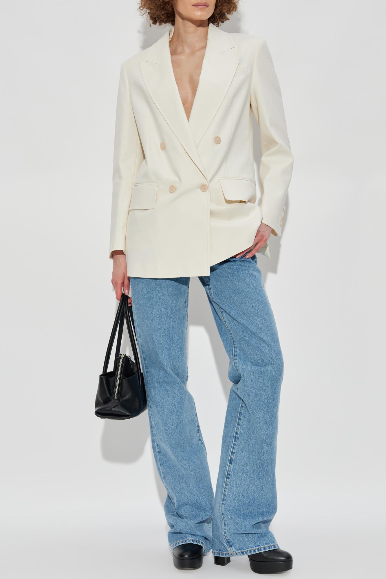 Max Mara Suez Double-breasted Blazer In White