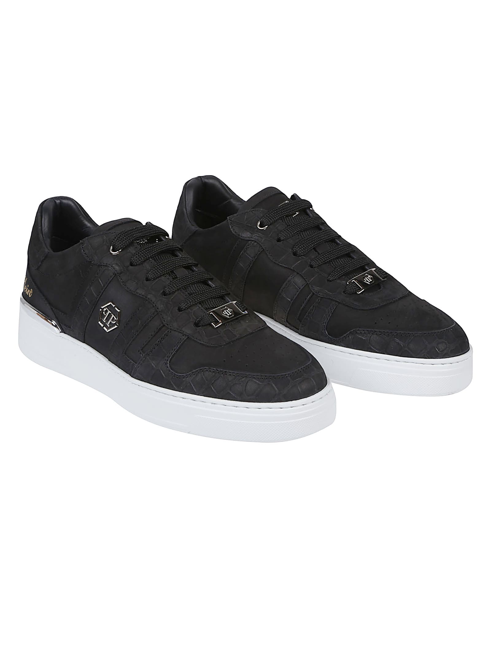 Philipp Plein Cocco Low Top Sneakers In Black