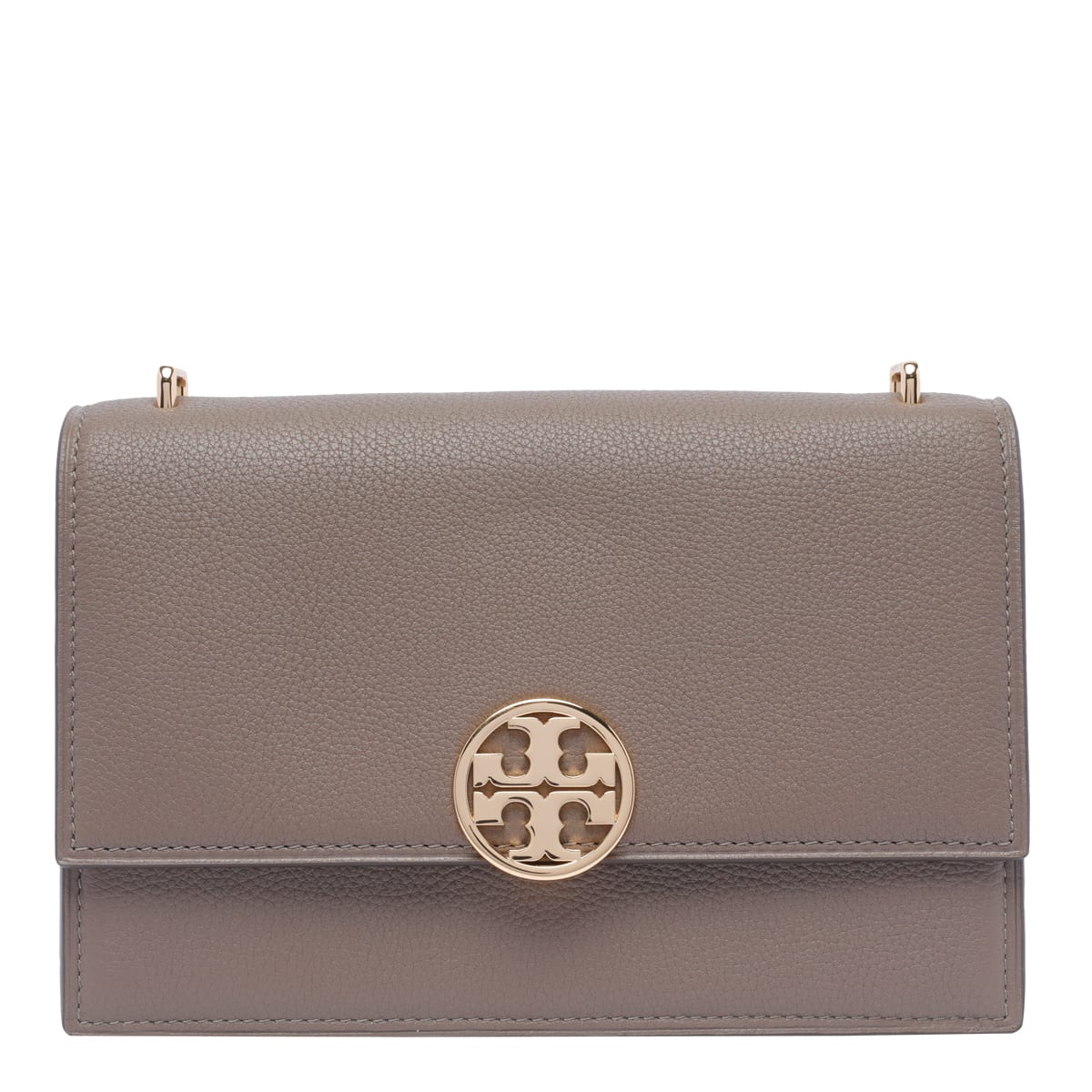 Shop Tory Burch Miller Shoulder Bag In Beige