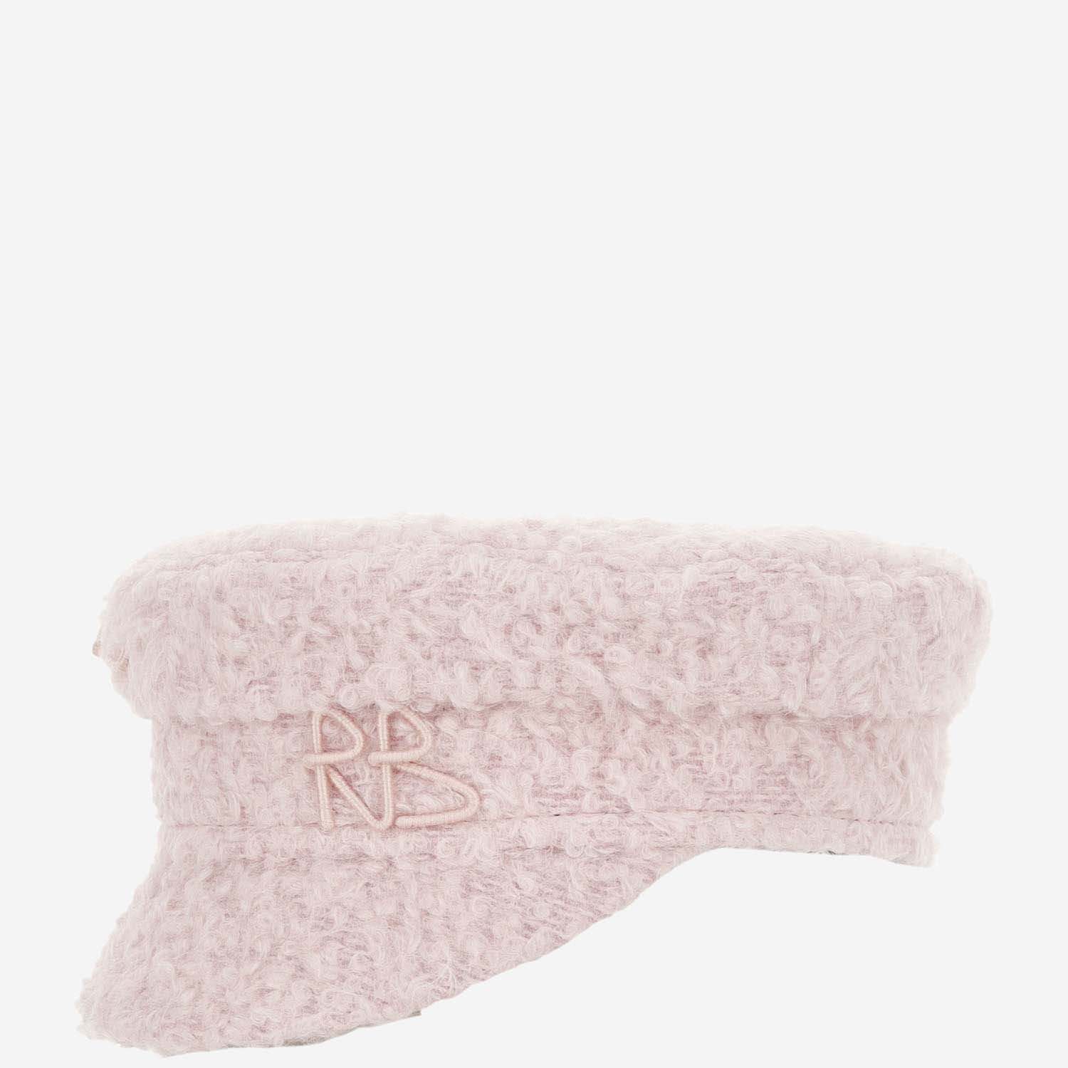 Shop Ruslan Baginskiy Monogrammed Baker Boy Hat In Light Pink