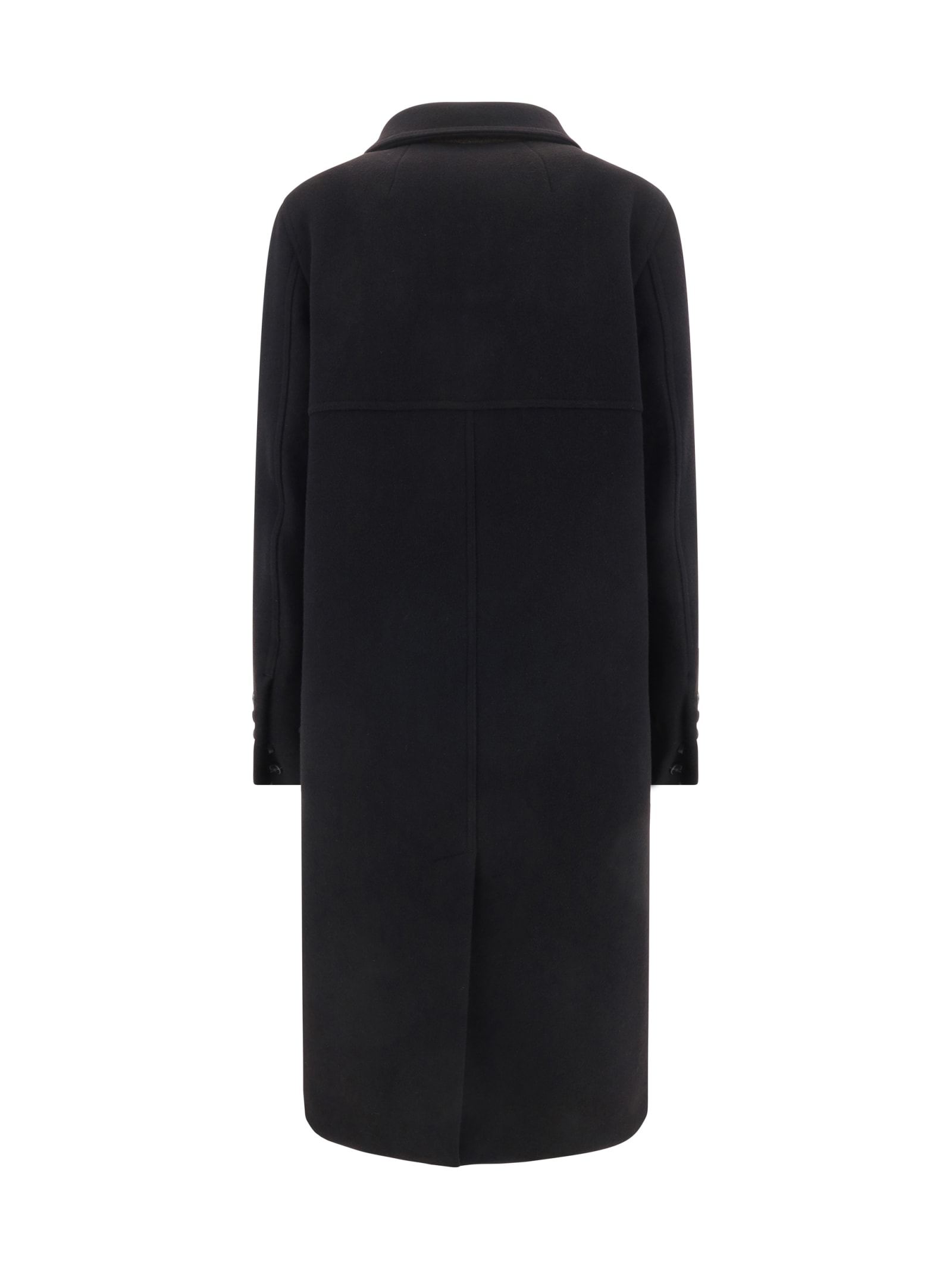 Shop Rick Owens Maxi Double-breasted Coat In Black