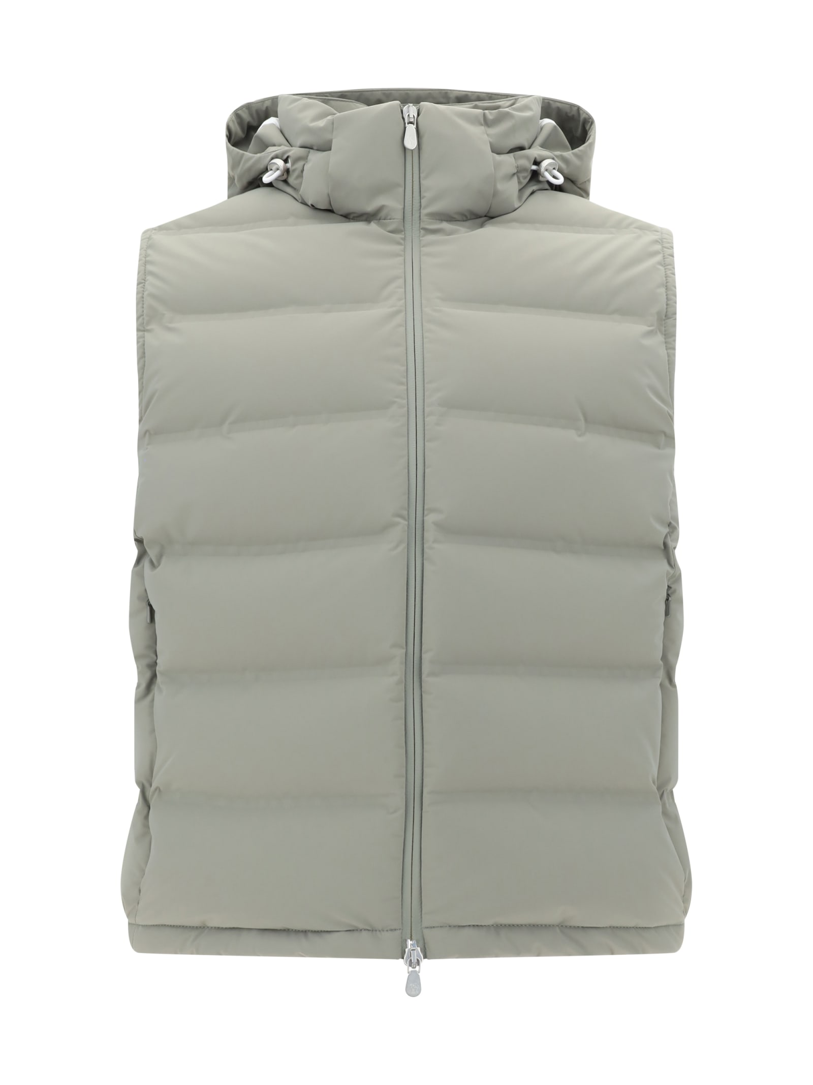 Shop Brunello Cucinelli Down Vest In Military