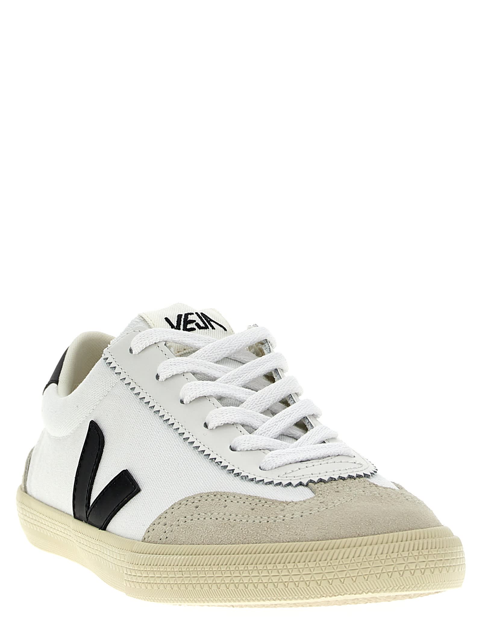Shop Veja Volley Sneakers In White/black
