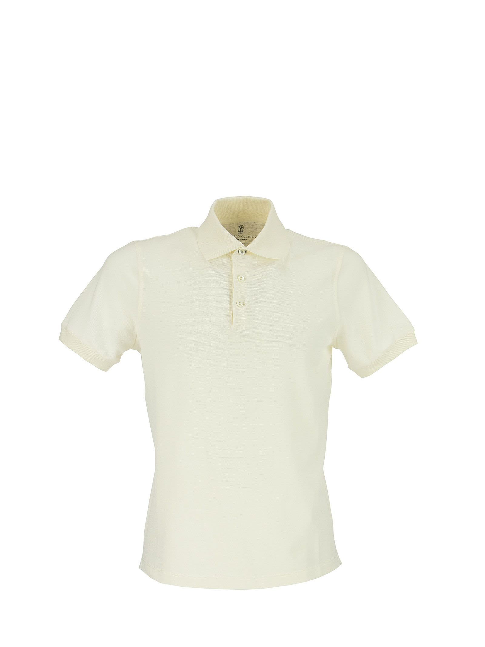 Brunello Cucinelli Cotton Piqué Slim Fit Polo Shirt With Knit Collar