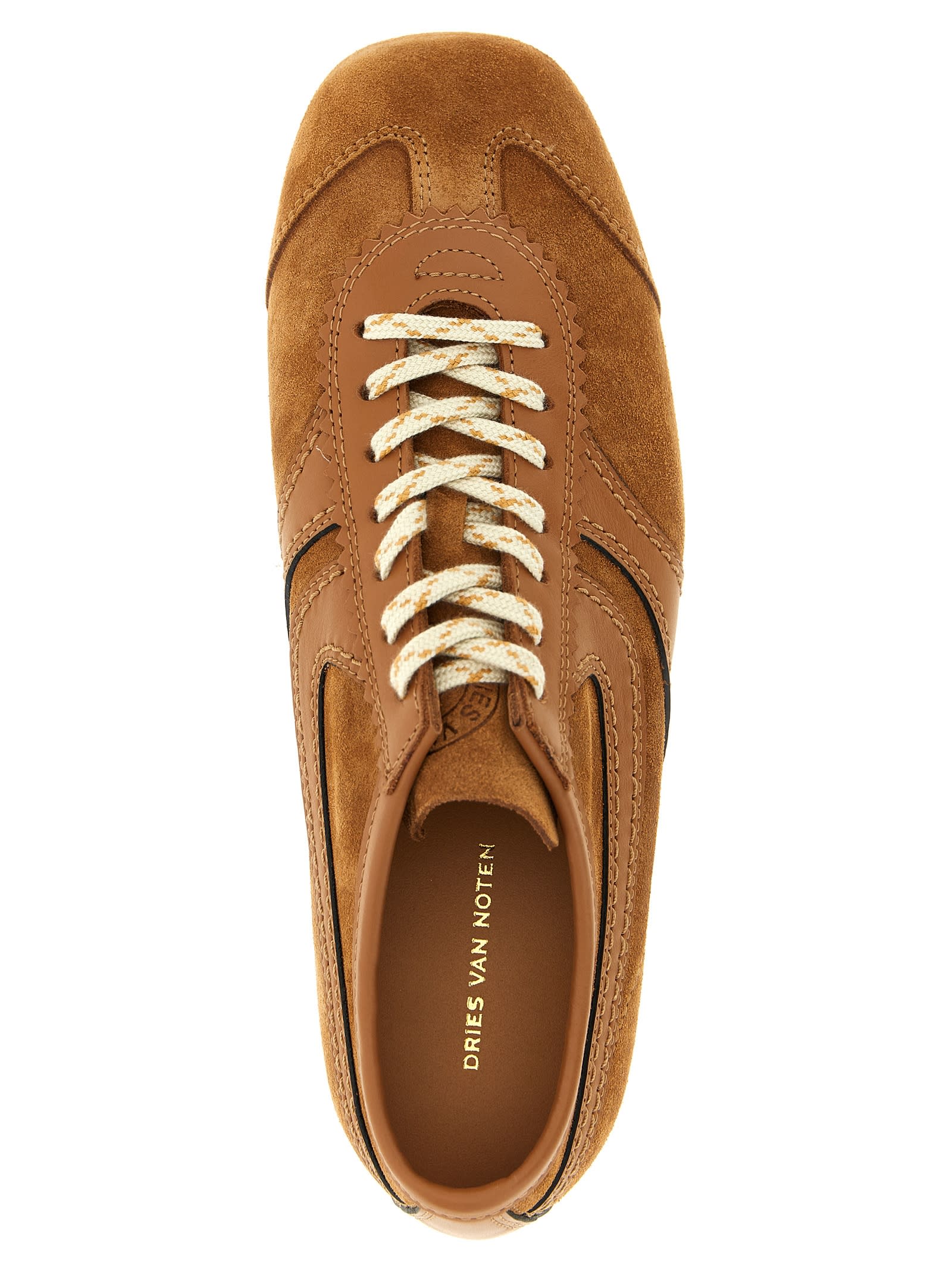 Dries Van Noten Women Suede Sneakers In Brown