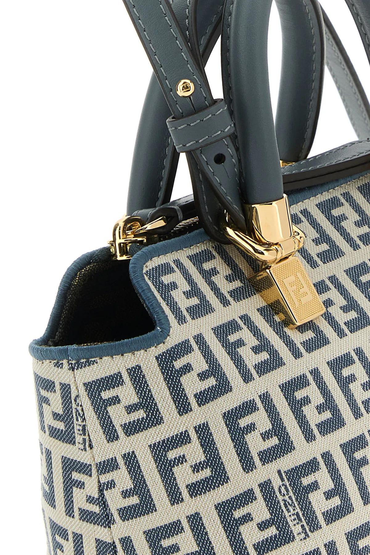 Shop Fendi Embroidered Fabric Mini By The Way Handbag In R.tempesta+panna+os