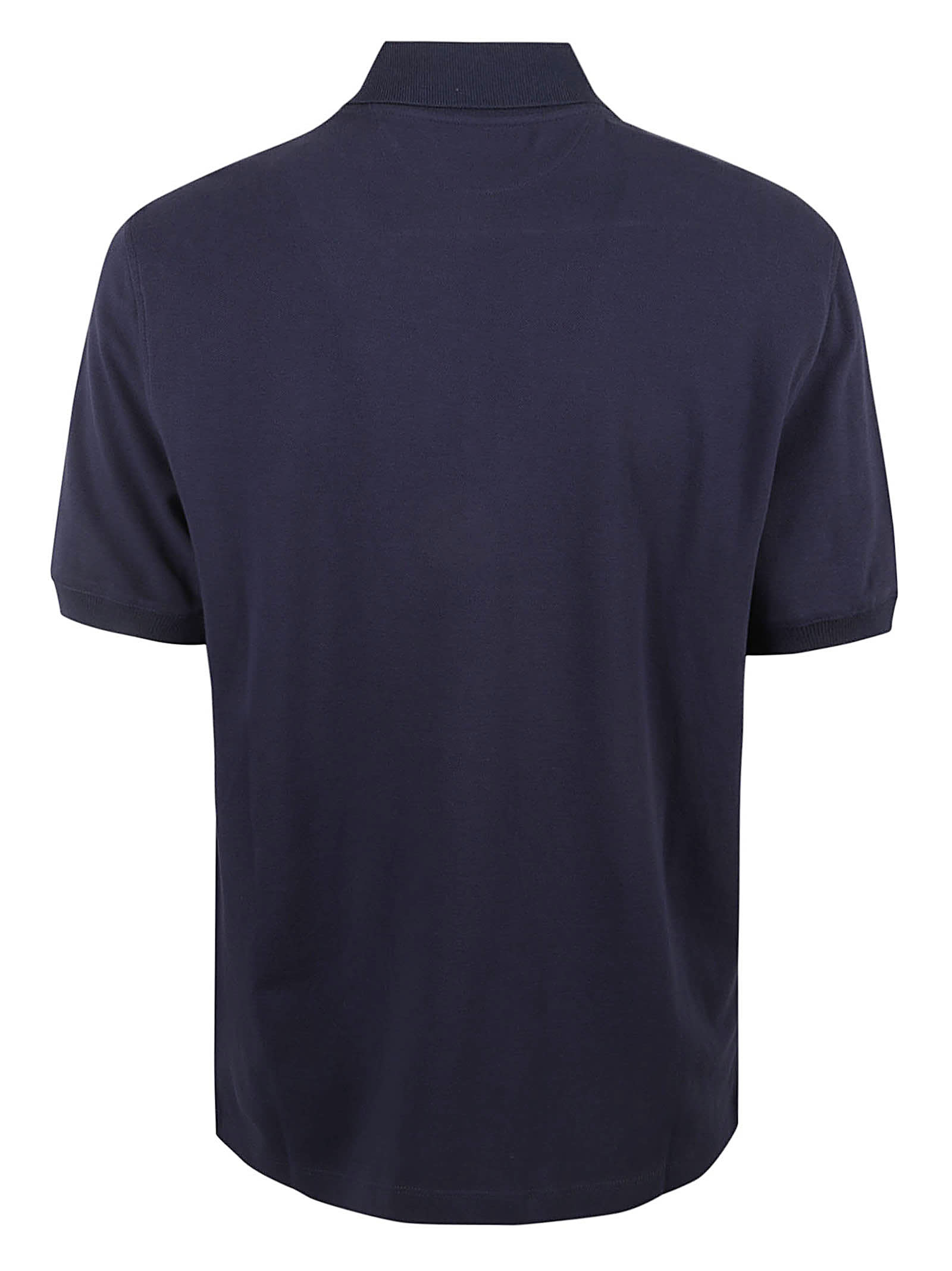 Shop Brunello Cucinelli Chest Logo Regular Polo Shirt In Blue