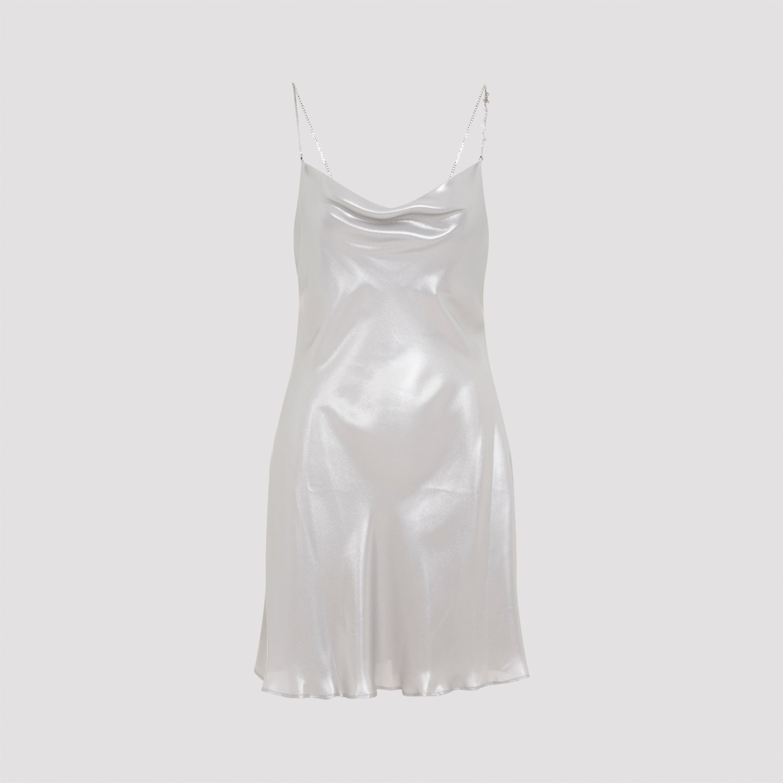 Shop Diesel D-minty Mini Dress In D Silver