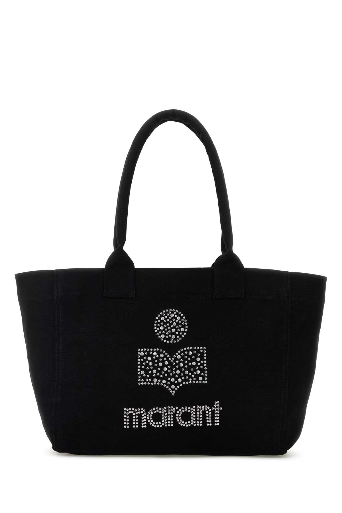 Isabel Marant Black Canvas Yenky Zipped Shopping Bag In Black