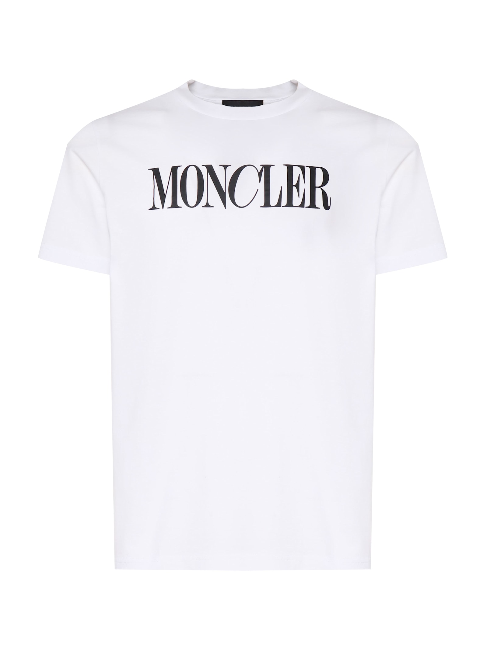 Shop Moncler Logo Printed Crewneck T-shirt In White