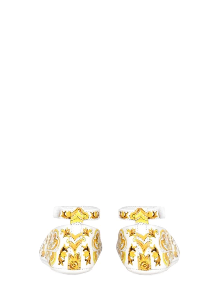 Shop Dolce & Gabbana Ball. With Tassel Strap Stam Azulejos Yellow