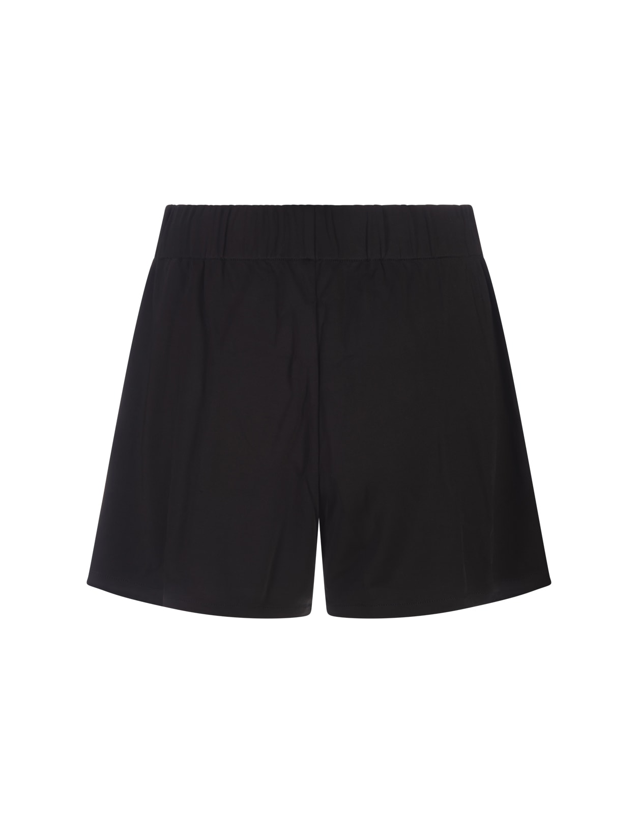 Shop Moncler Black Viscose Shorts
