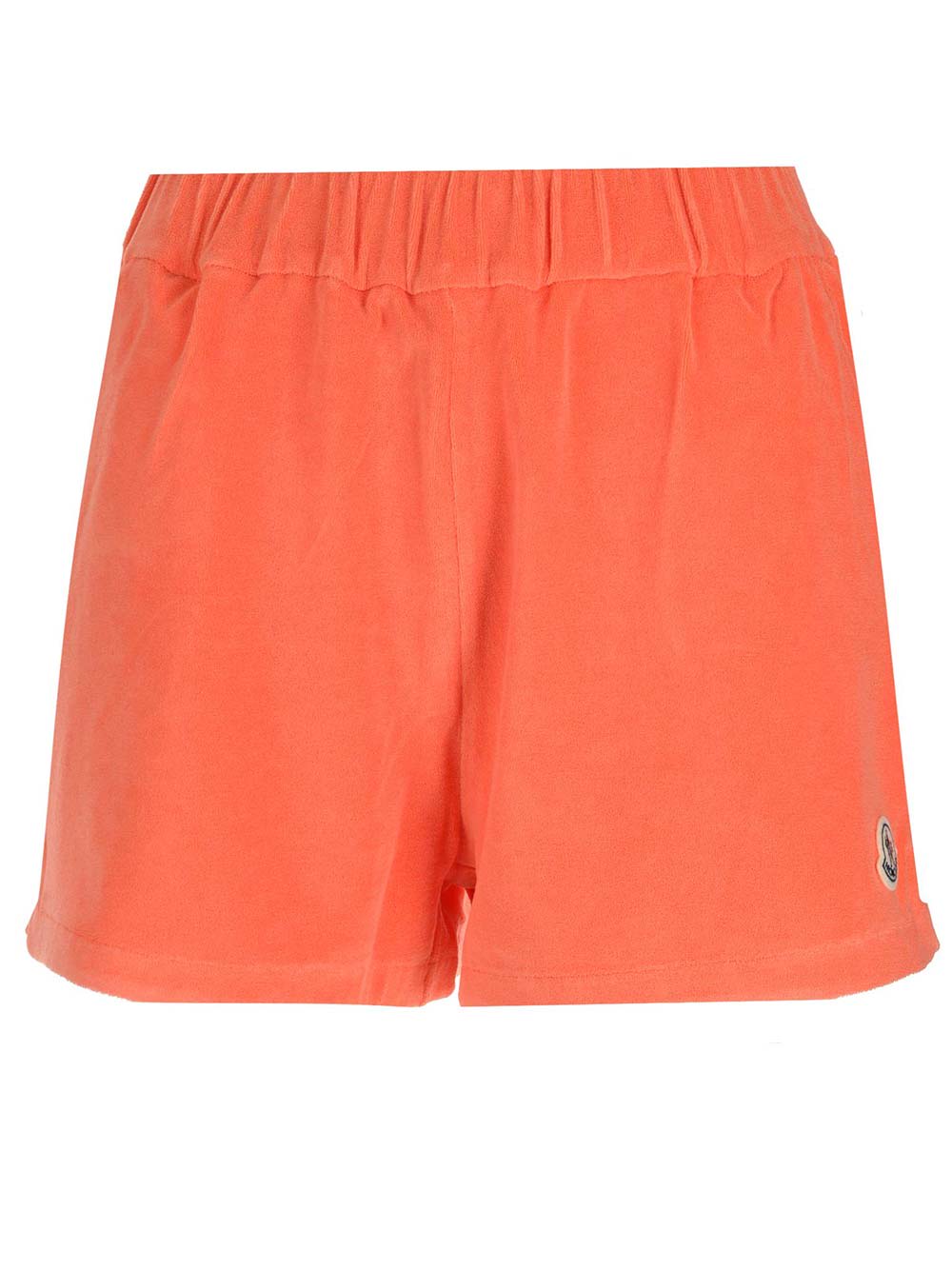 Moncler Elastic Waistband Shorts In Arancione
