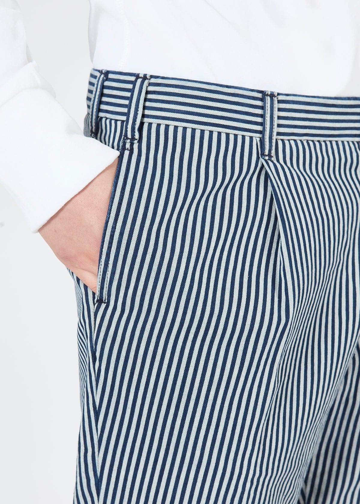 Doppiaa Aantioco Striped Cotton Chino Trousers