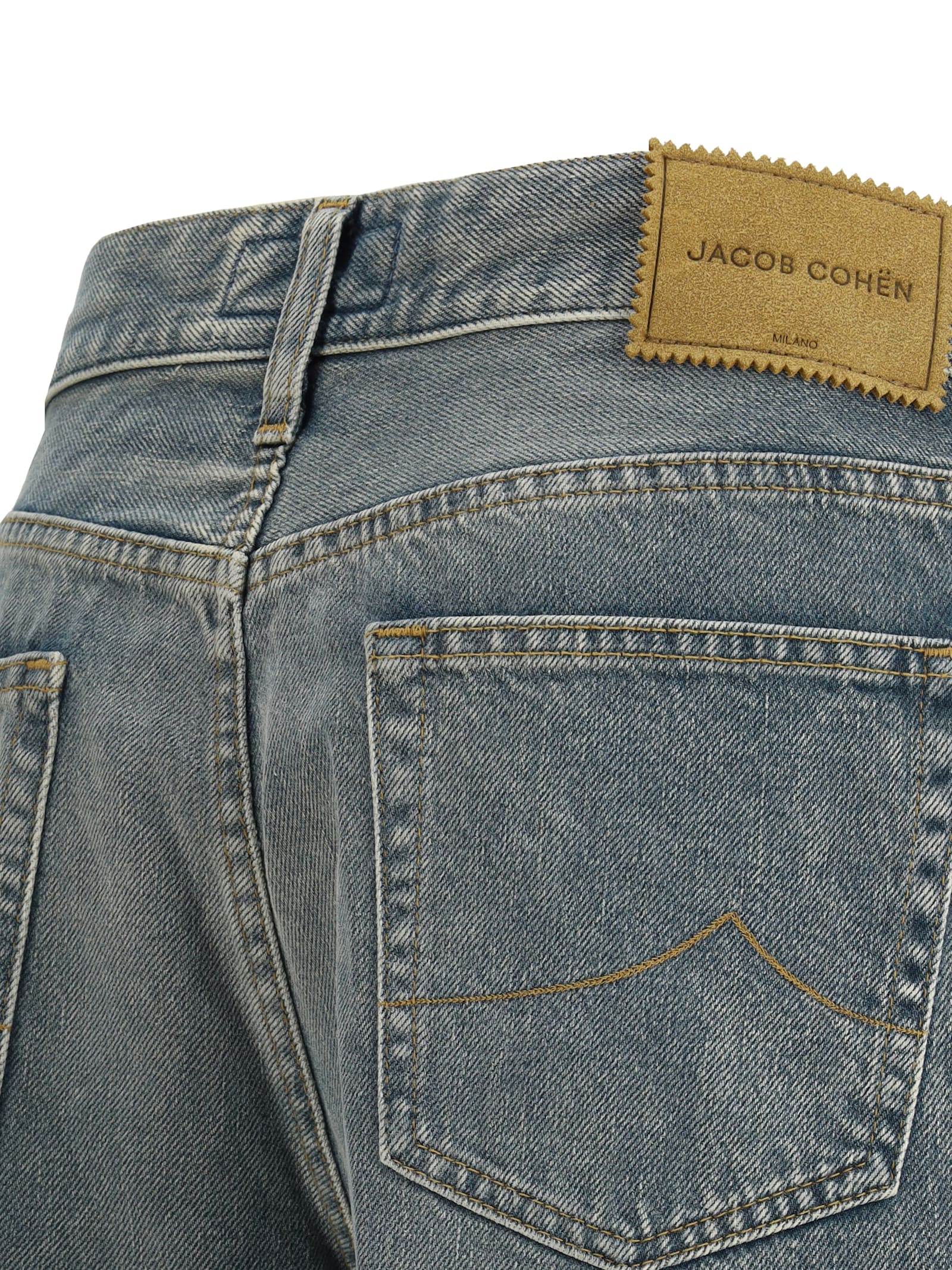 Jacob Cohen Grace Wide 5 Pocket Jeans In Gray