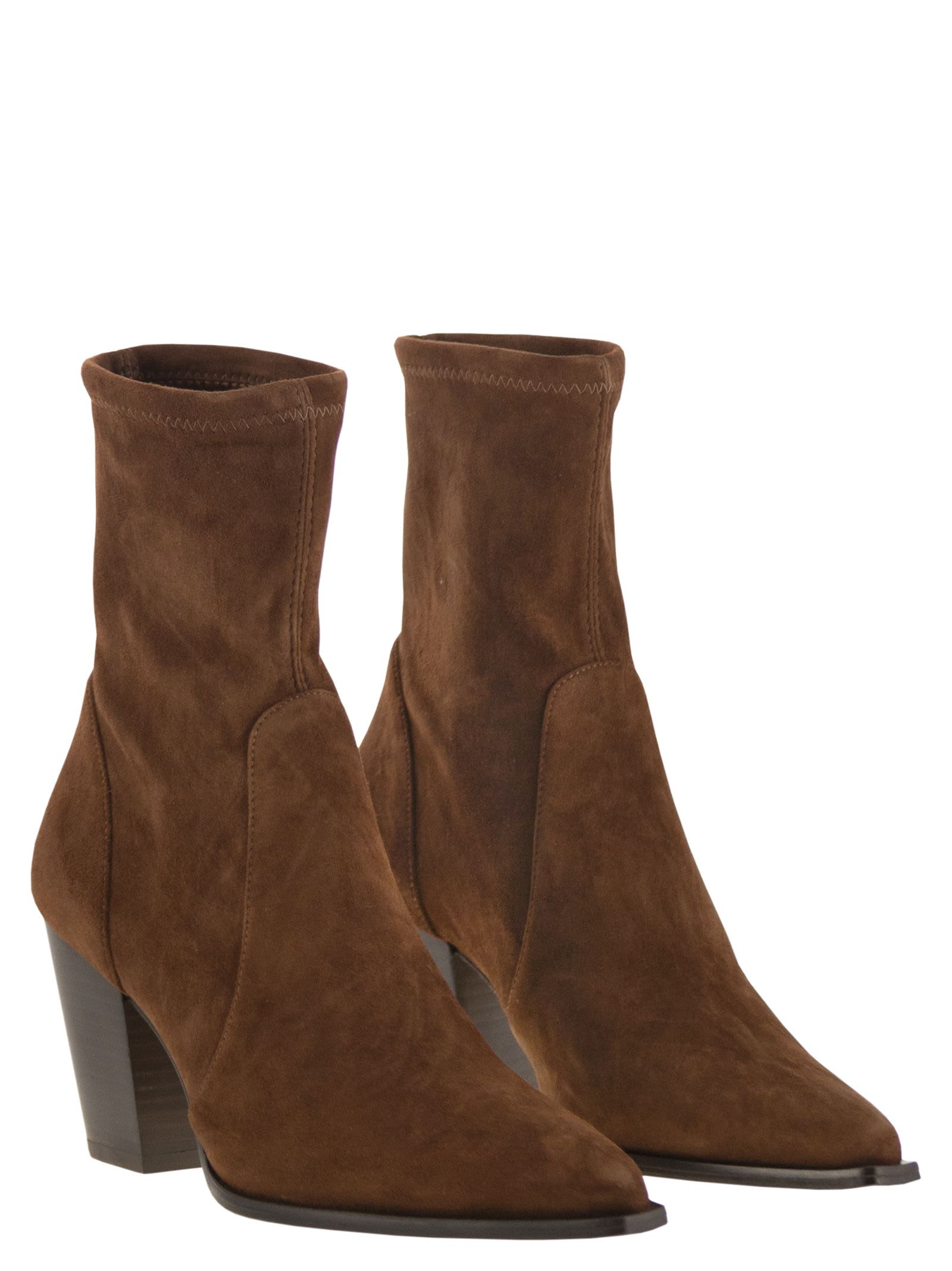 Stuart Weitzman Jolene - Suede Ankle Boots In Brown