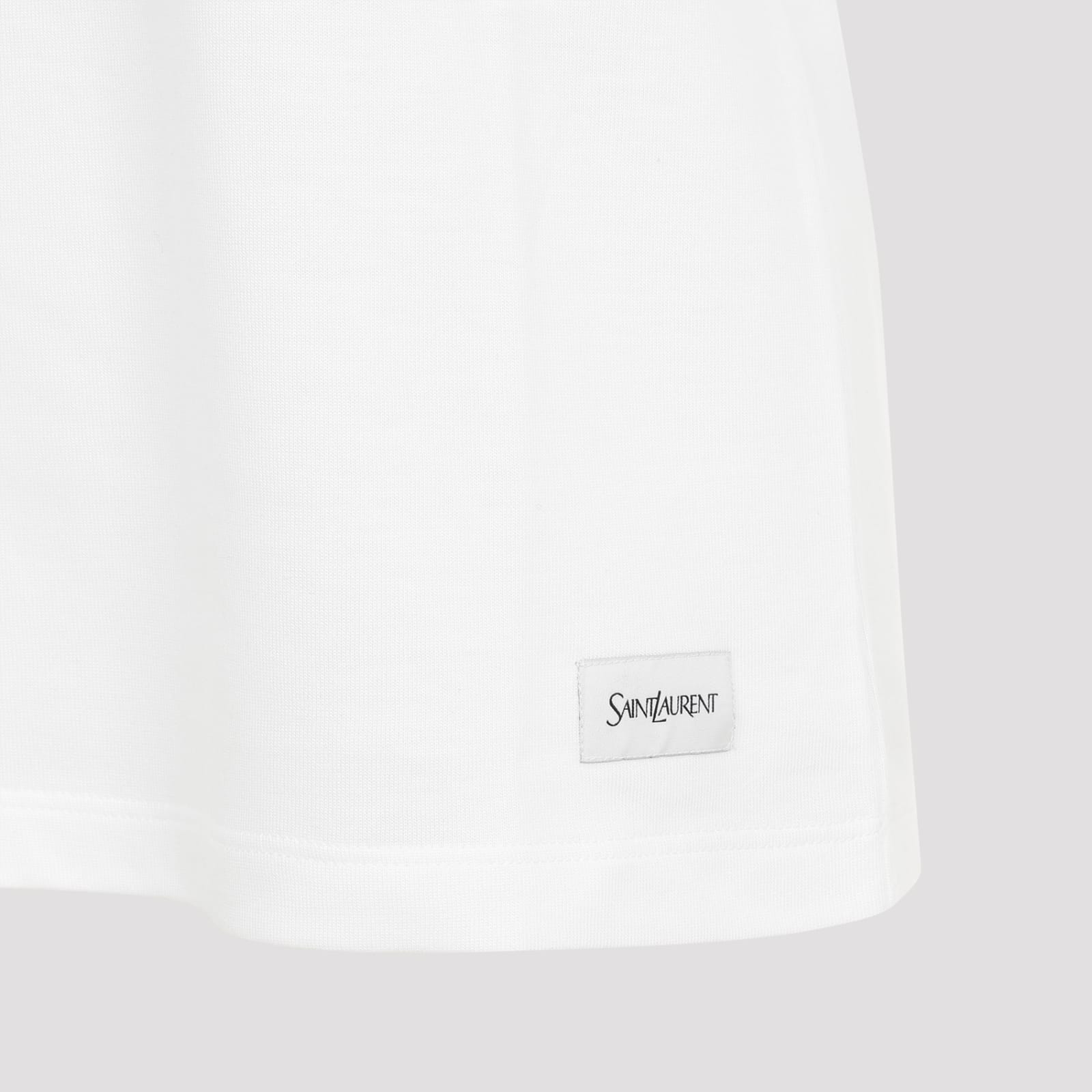 Shop Saint Laurent Basic T-shirt In White