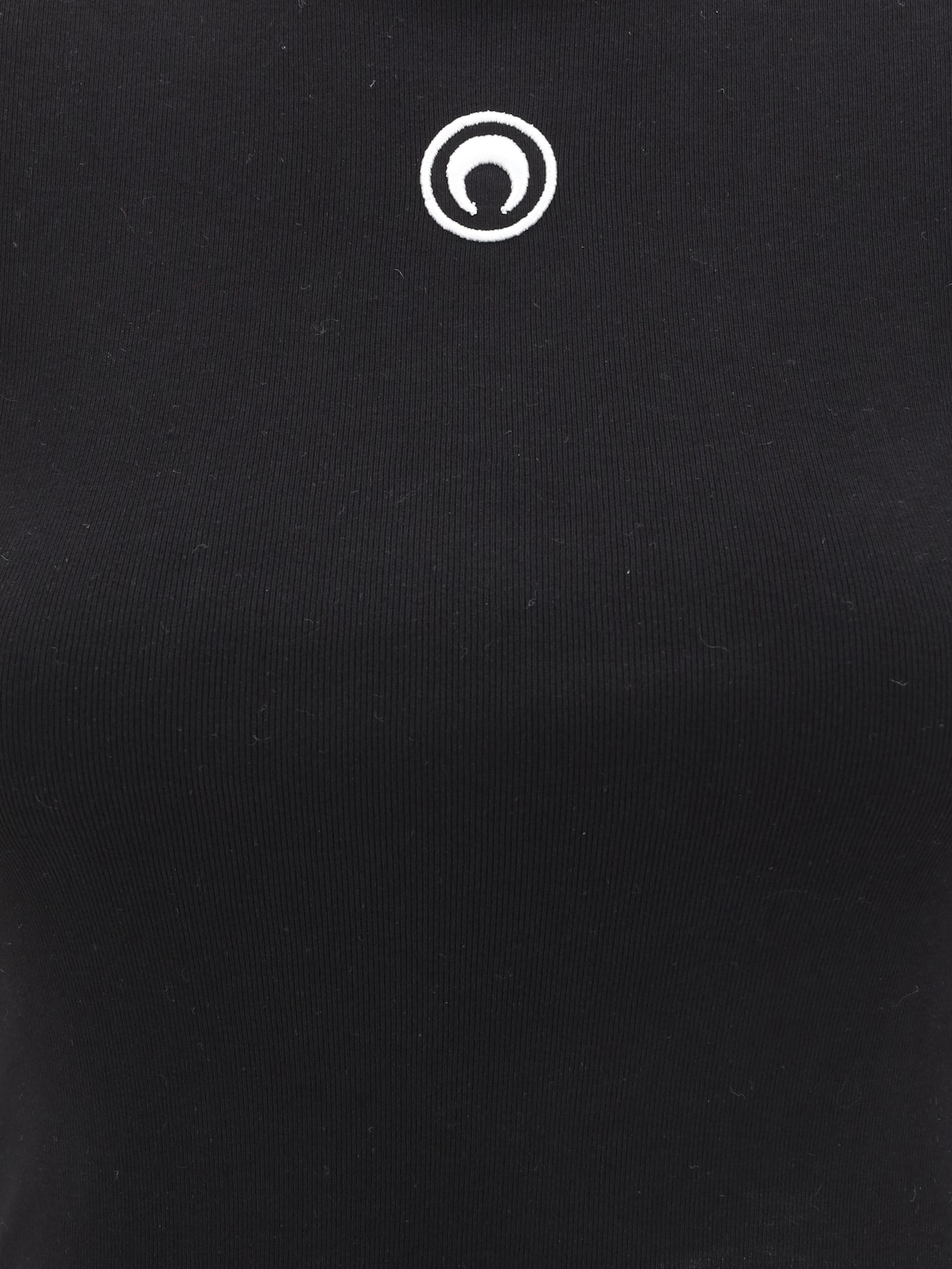 Marine Serre Logoed T-shirt In Black
