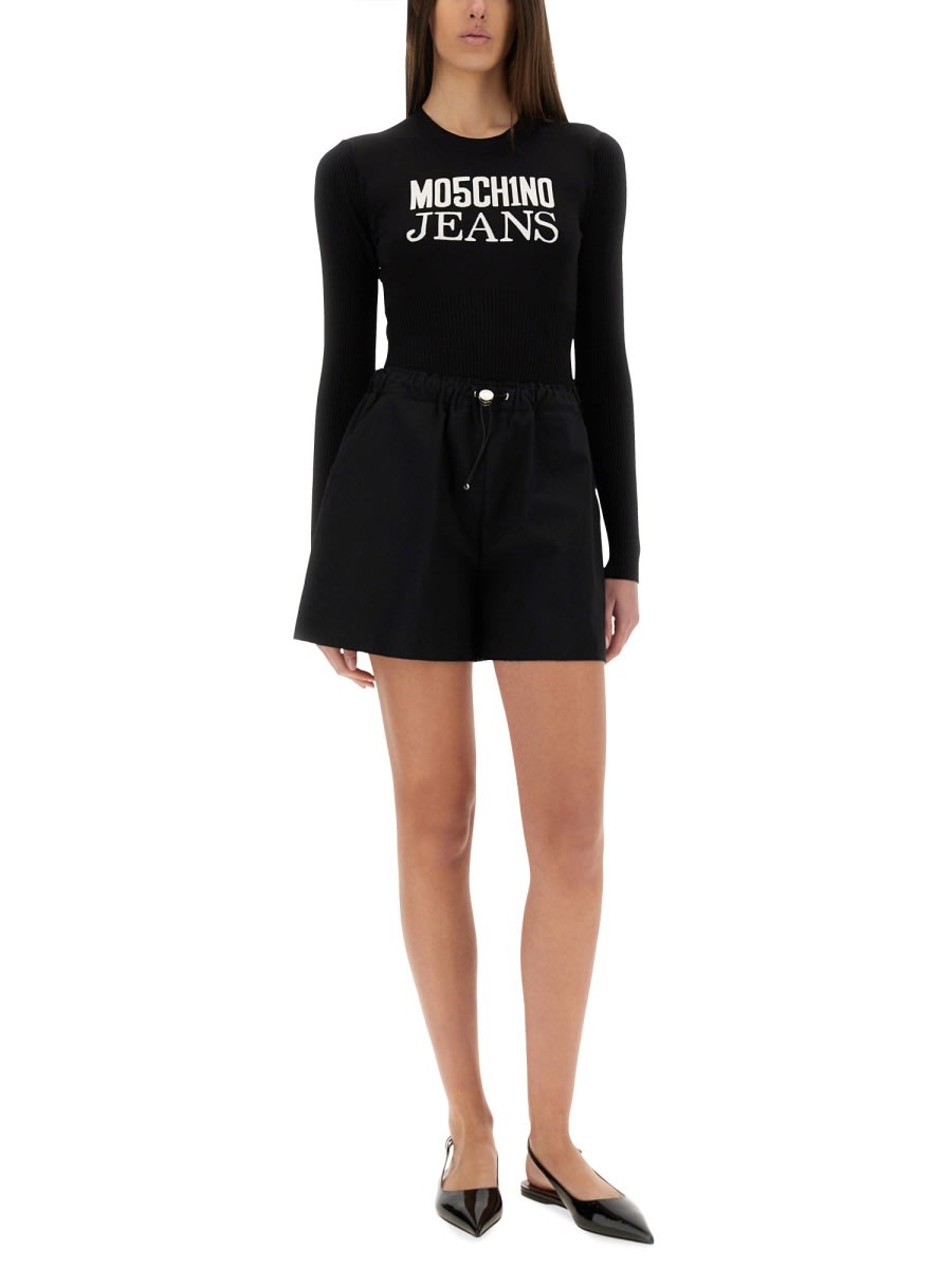 M05ch1n0 Jeans Body With Logo In Black