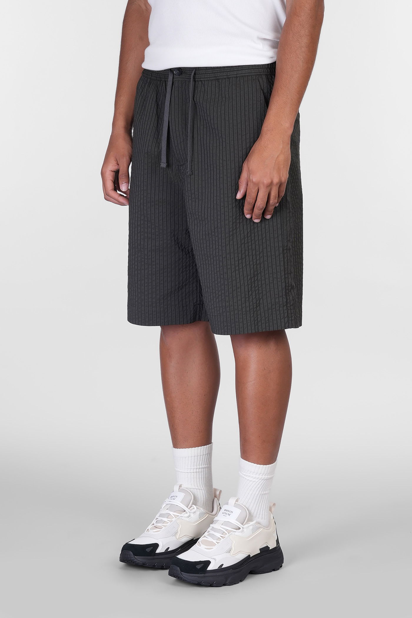 Maison Kitsuné Shorts In Black Polyester