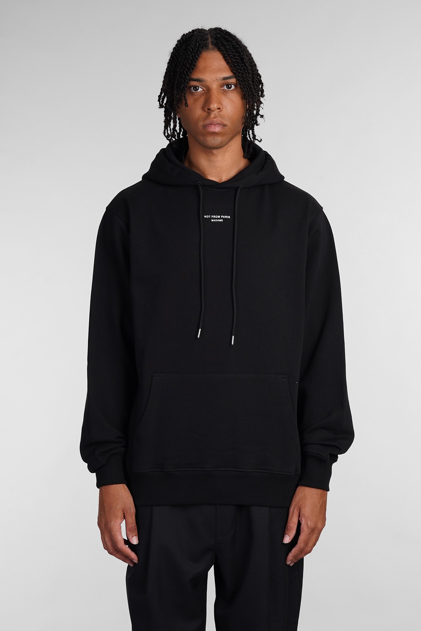 Drôle de Monsieur Sweatshirt In Black Cotton