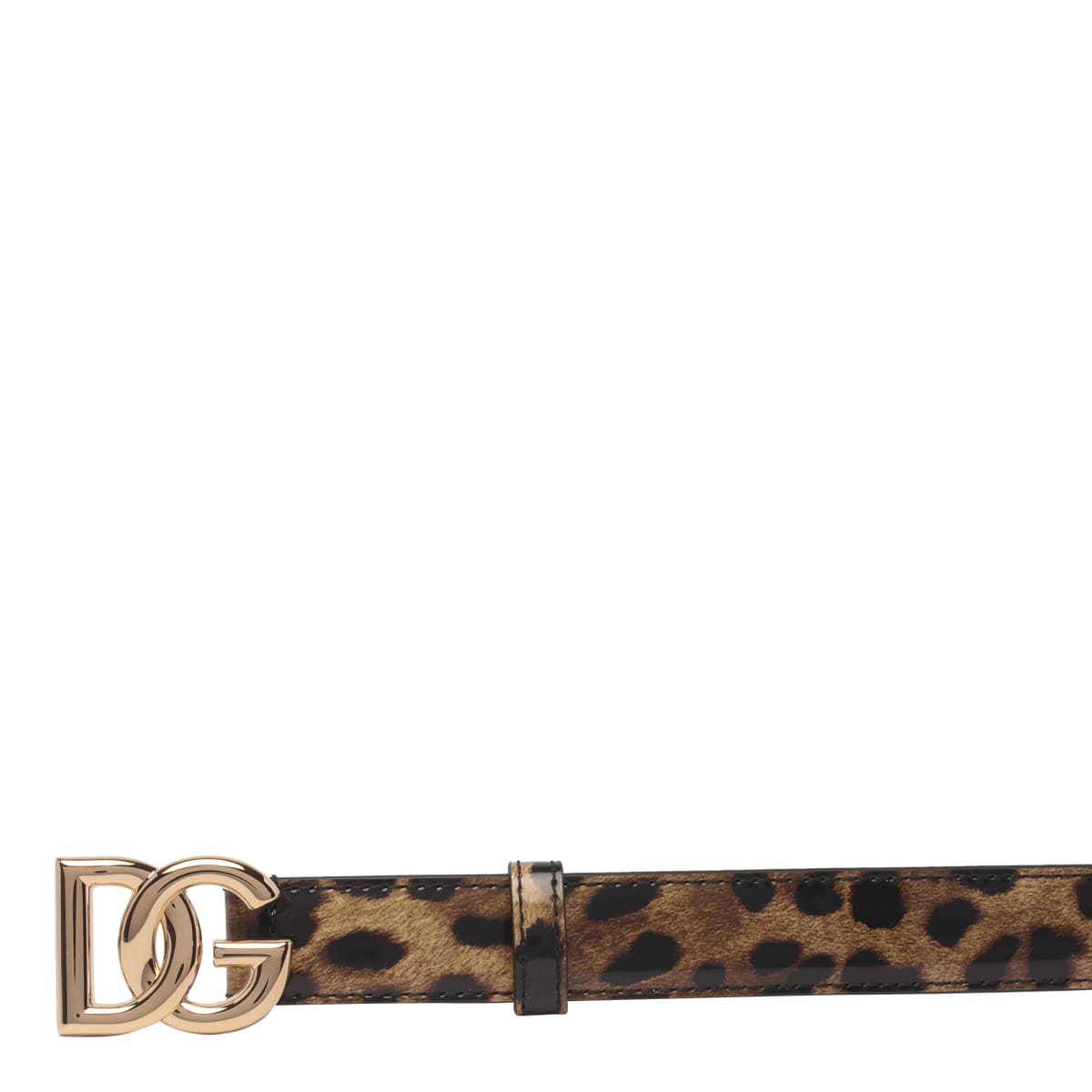 Shop Dolce & Gabbana Dg Logo Leo Belt In Leopardo