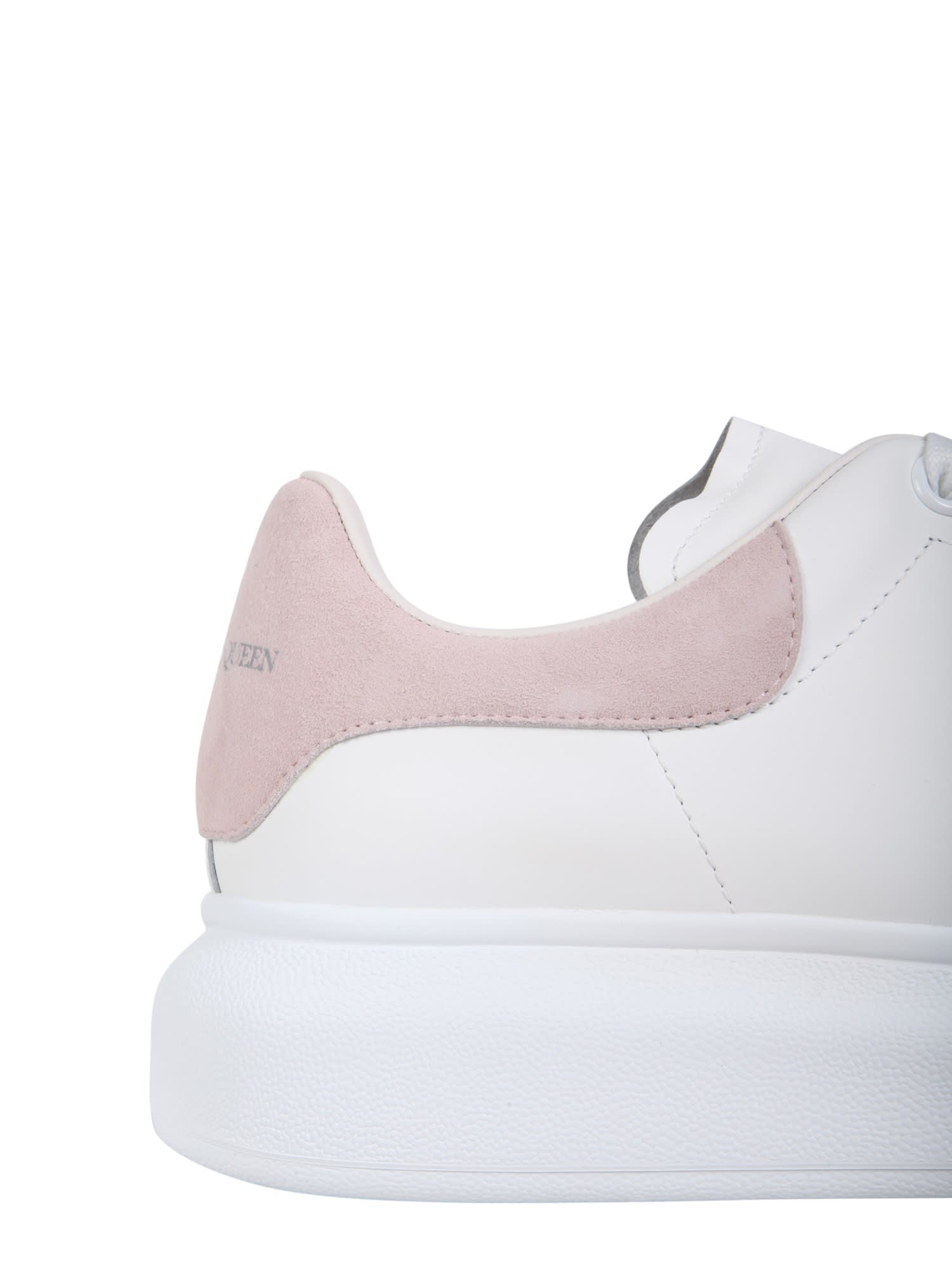 Shop Alexander Mcqueen Oversize Sneakers In White/pink