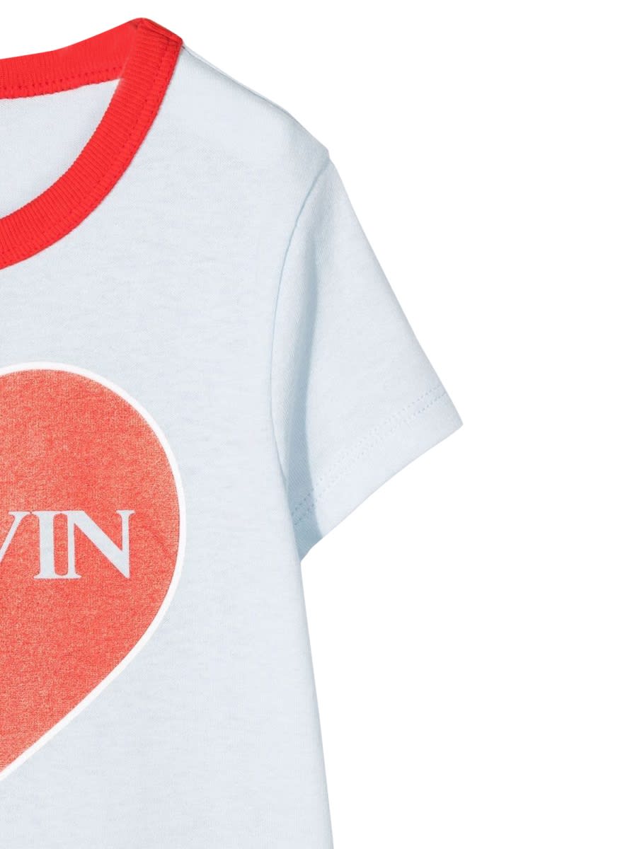 Lanvin T-shirt Con Cuore In Blue