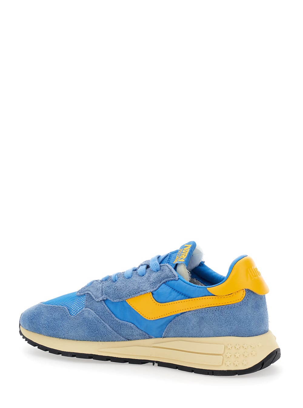 Autry Reelwind Nylon And Suede Low-profile Sneakers In Blue
