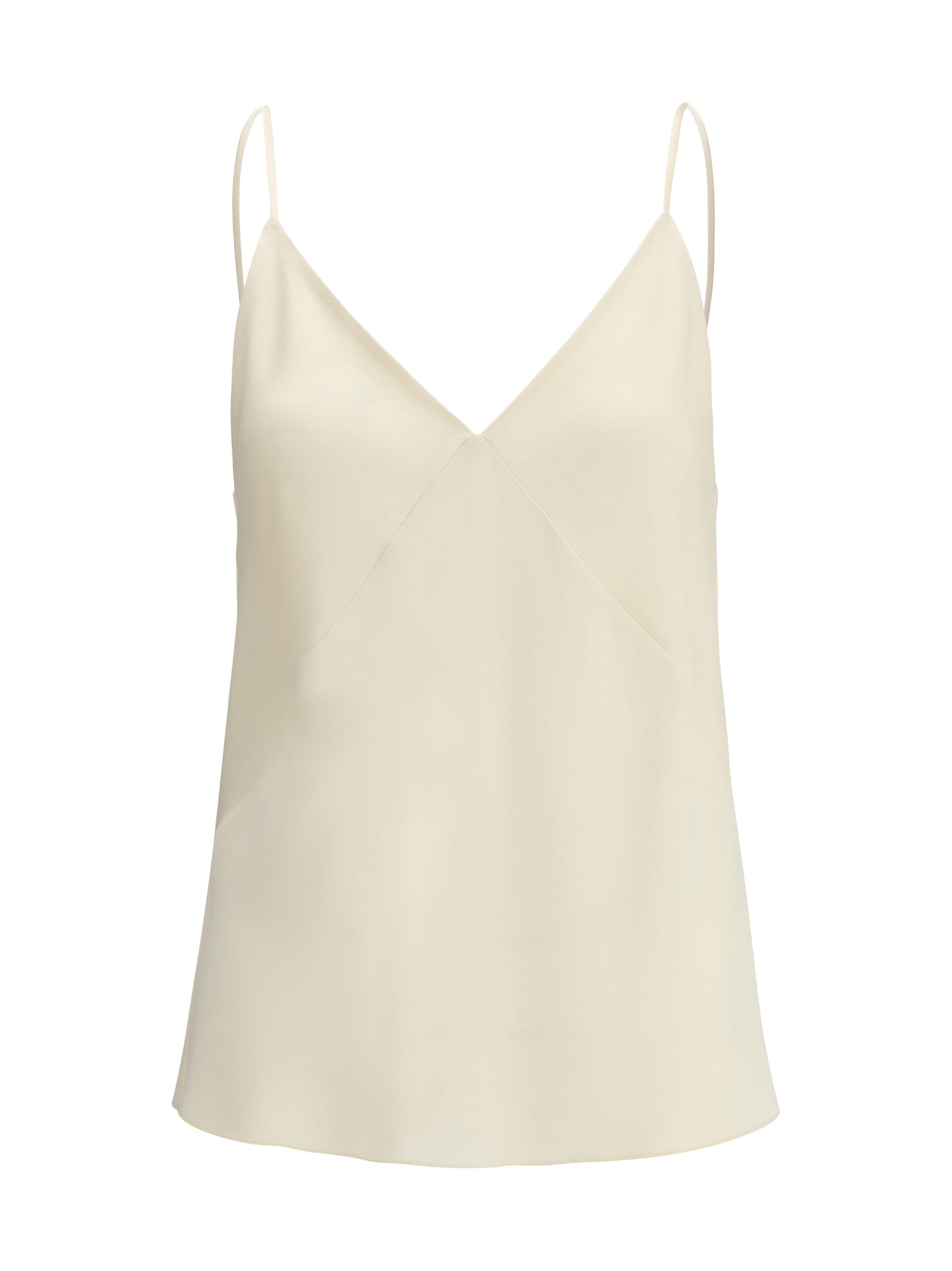Forte Forte Satin-panelled Top In Neutral