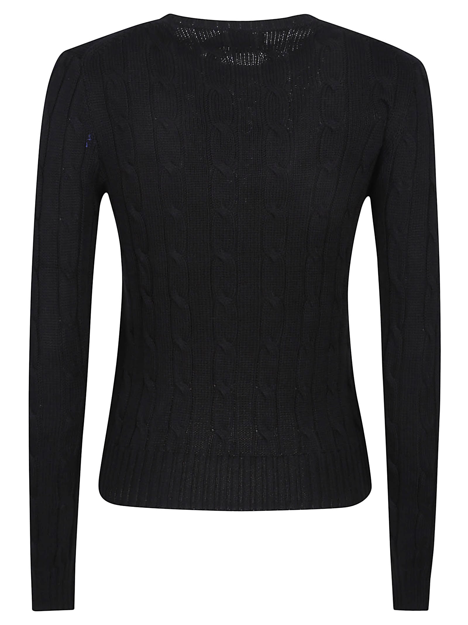 Polo Ralph Lauren Julianna Black Wool Blend Sweater In Black