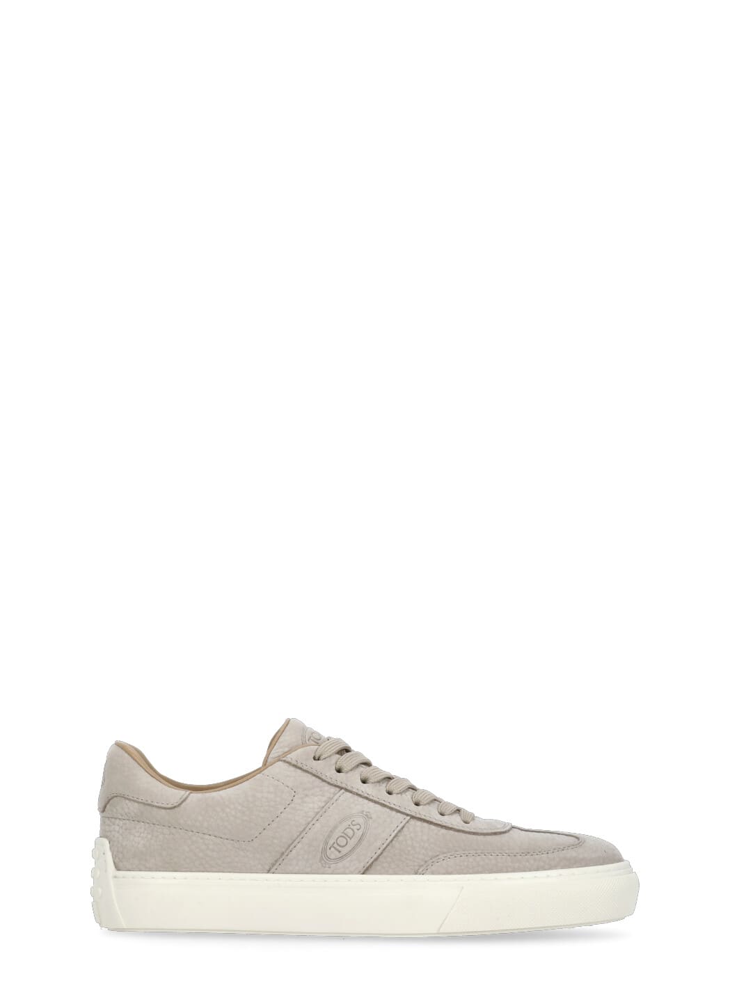 Shop Tod's Pebbled Leather Sneakers In Beige