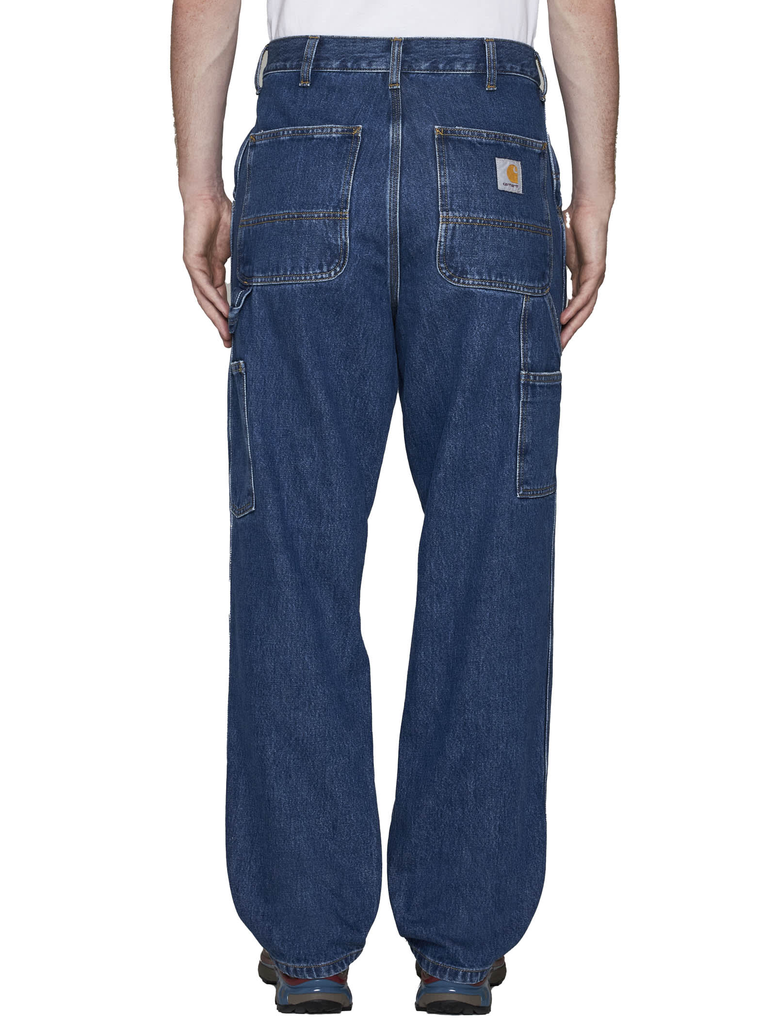 Shop Carhartt Jeans In Blue Stone Washed