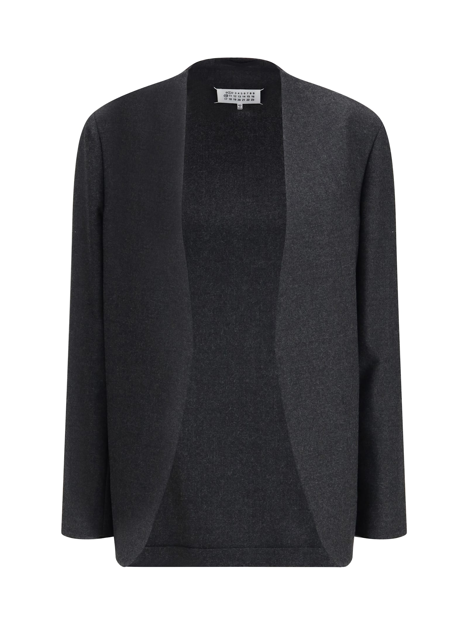 Maison Margiela Minimal Virgin Wool Jacket In Black