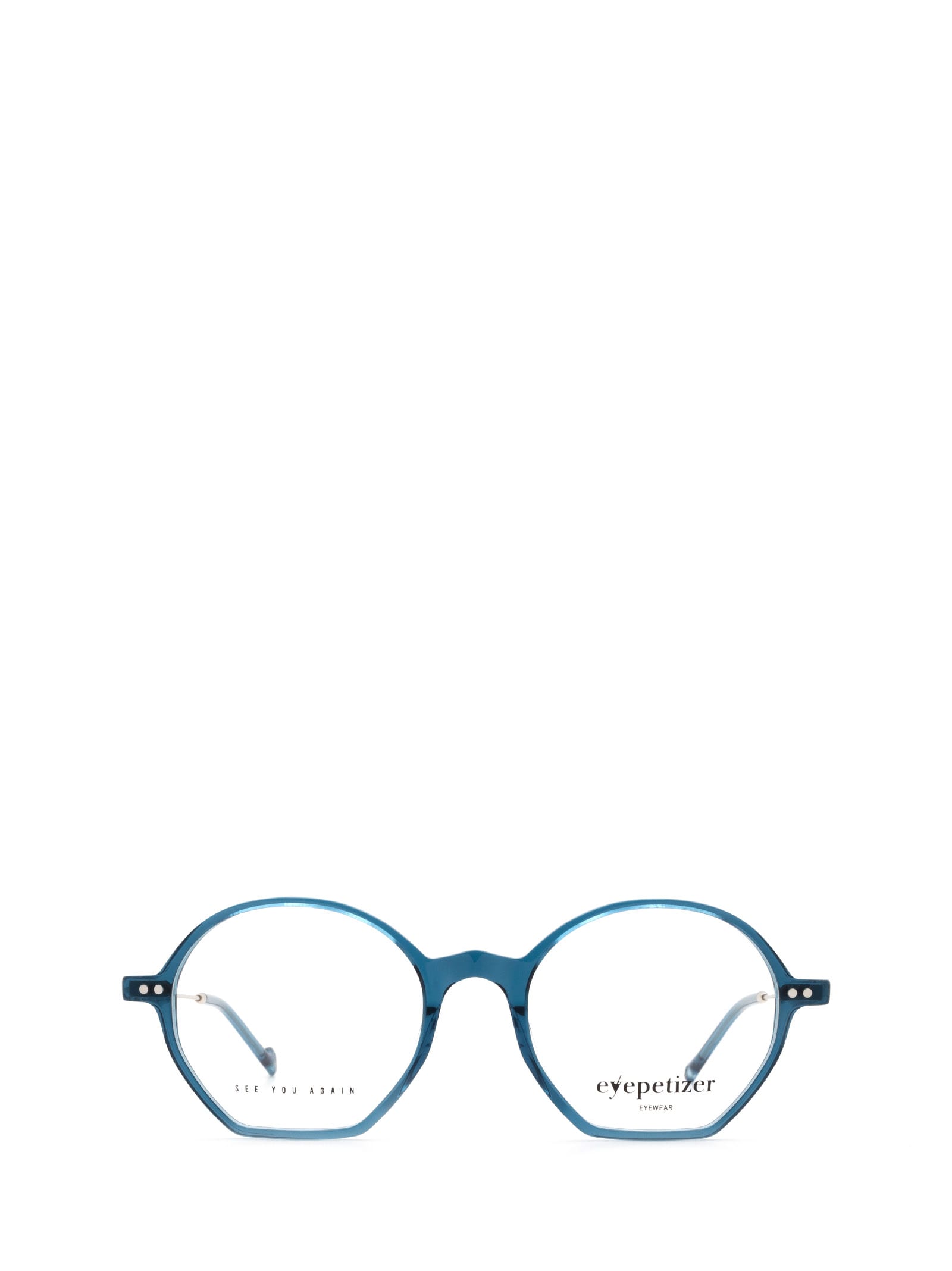 Shop Eyepetizer Huit Transparent Blue Glasses