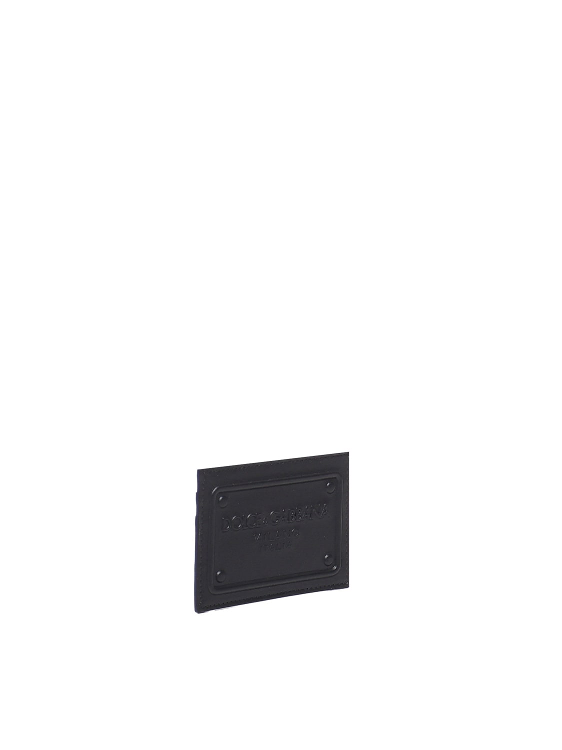 Shop Dolce & Gabbana Embossed Logo Card Holder In Black