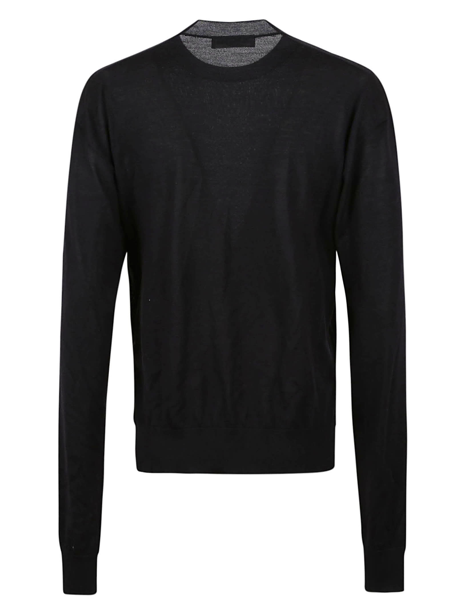 Shop Jil Sander Sweater Cn Ls In Black