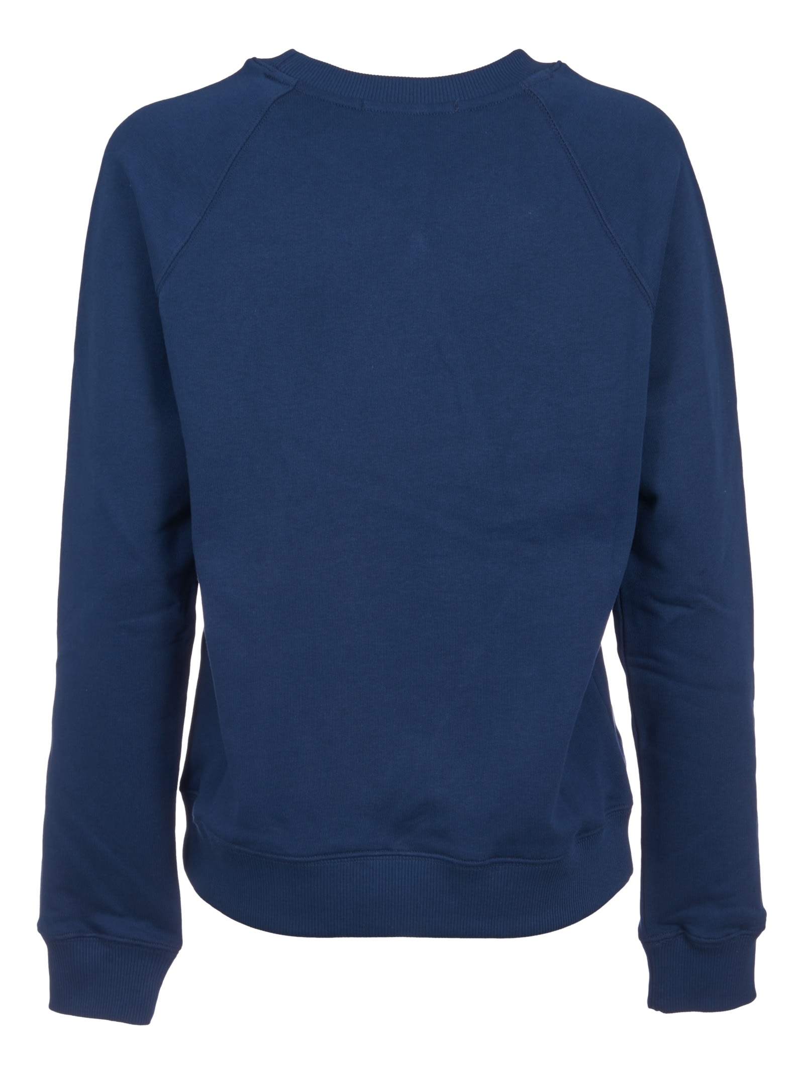 Shop Msgm Logo Chest Sweatshirt In Navy