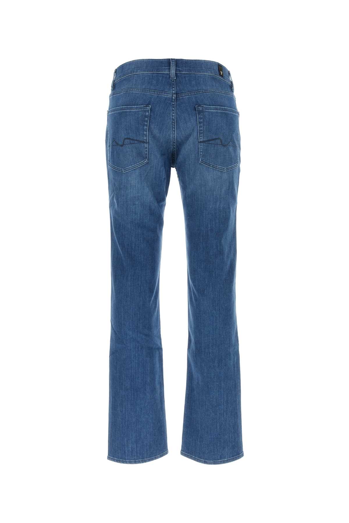 7 For All Mankind Stretch Denim Luxe Performance Jeans In Midblue