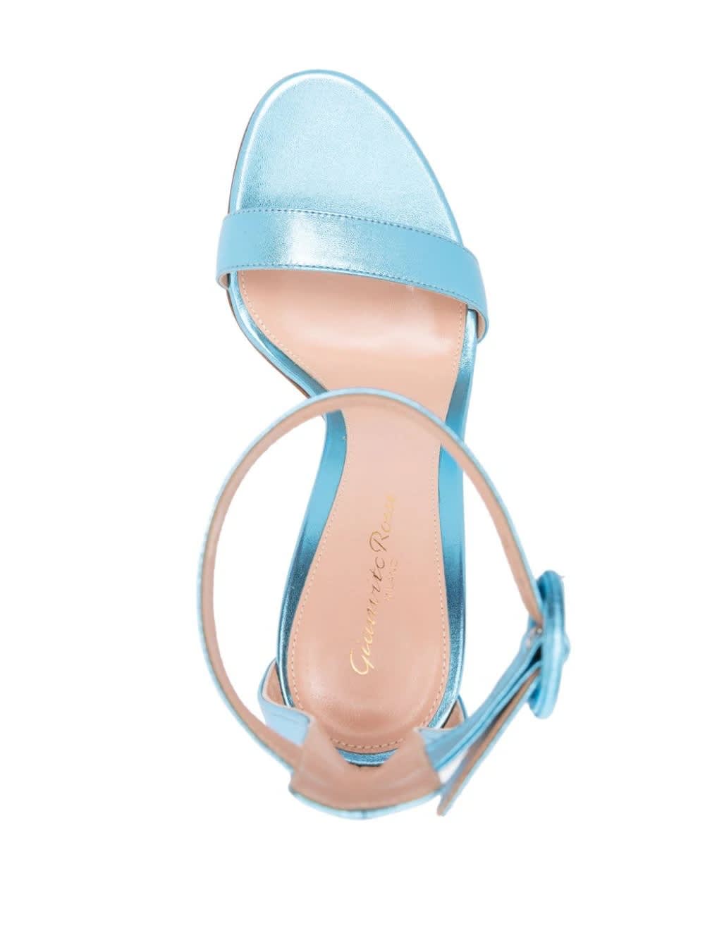 Shop Gianvito Rossi Blue Portofino 105 Sandals