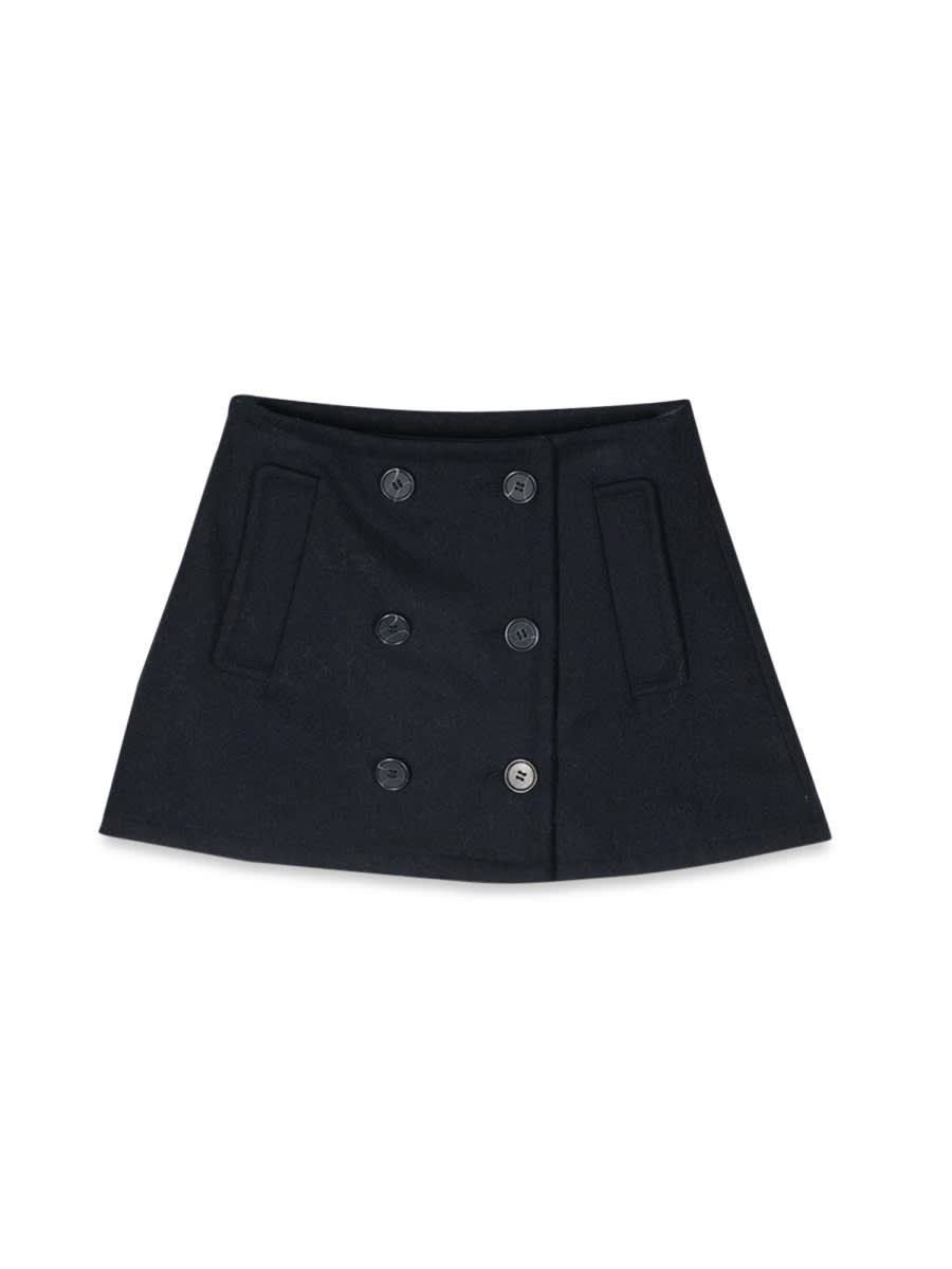 Shop Marni Skirt With Buttons In Blue