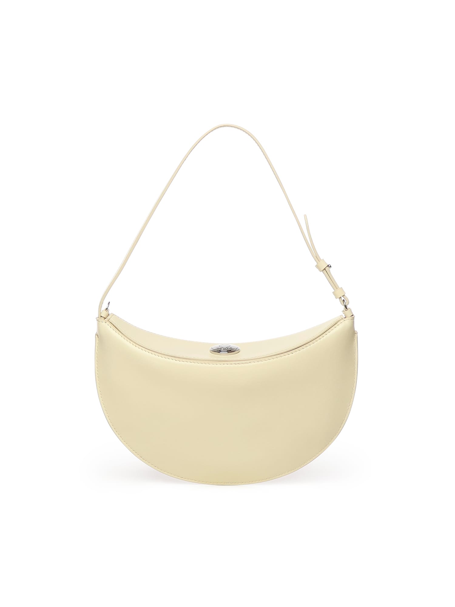 Jacquemus Small Ovalo Leather Bag In Dusty Yellow Women In Yellow
